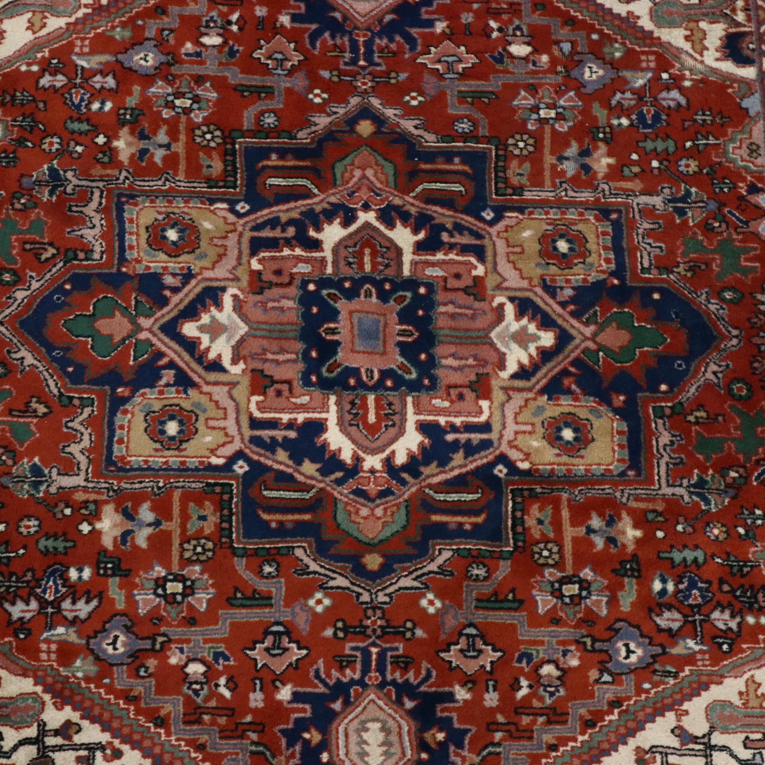 4'11 x 7'1 Hand-Knotted Persian Heriz Area Rug