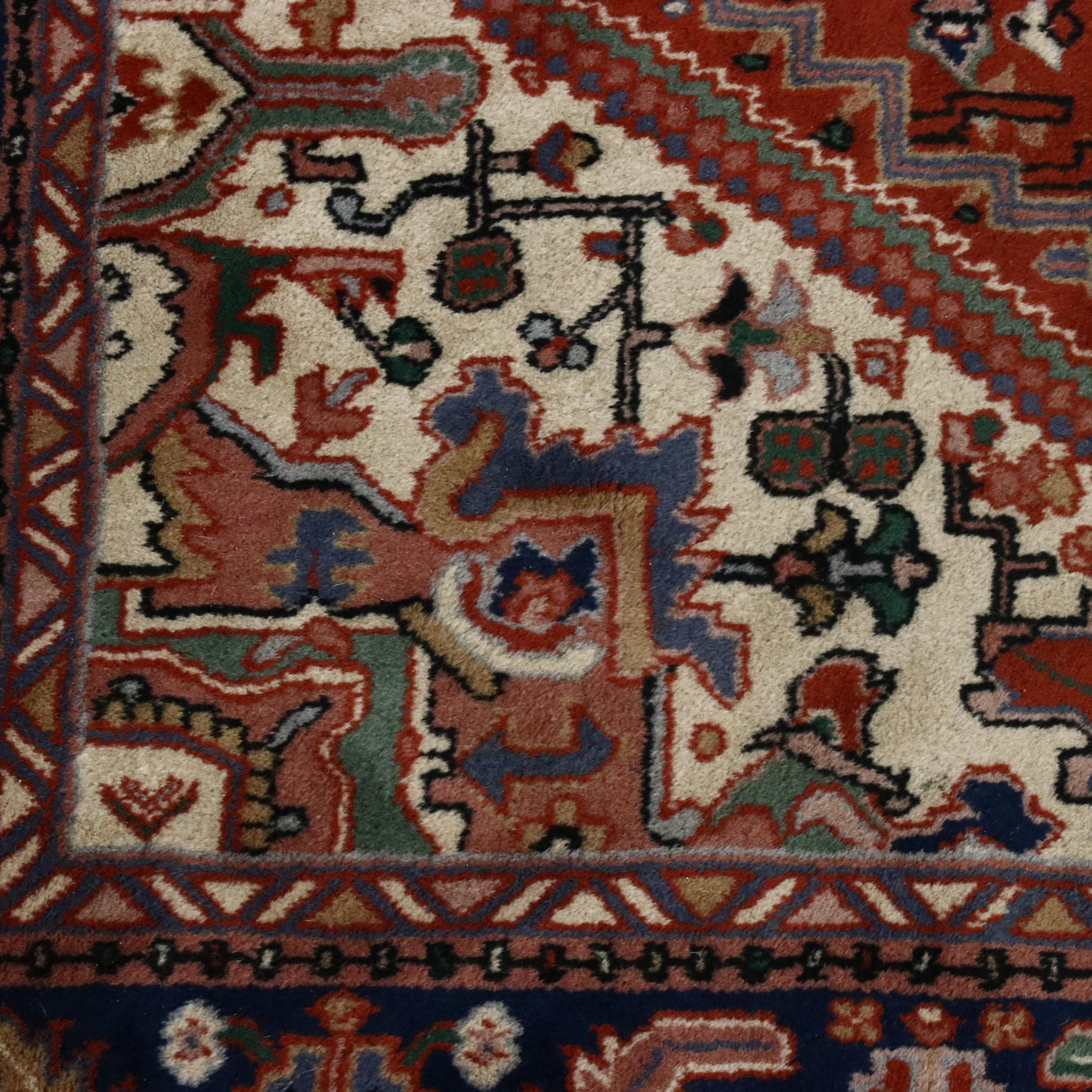 4'11 x 7'1 Hand-Knotted Persian Heriz Area Rug