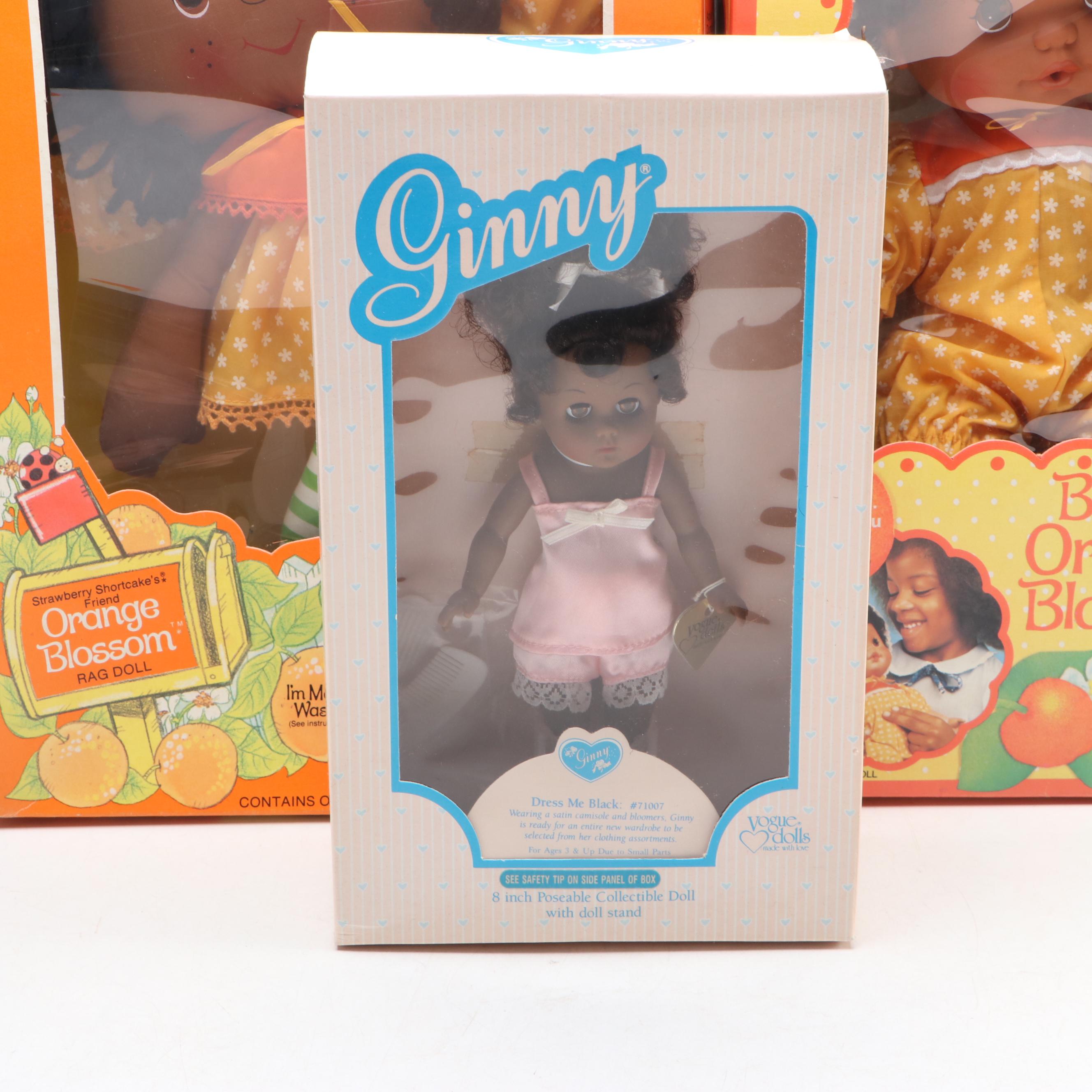 Kenner "Orange Blossom" Vinyl and Rag Dolls with "Ginny" Vogue Doll