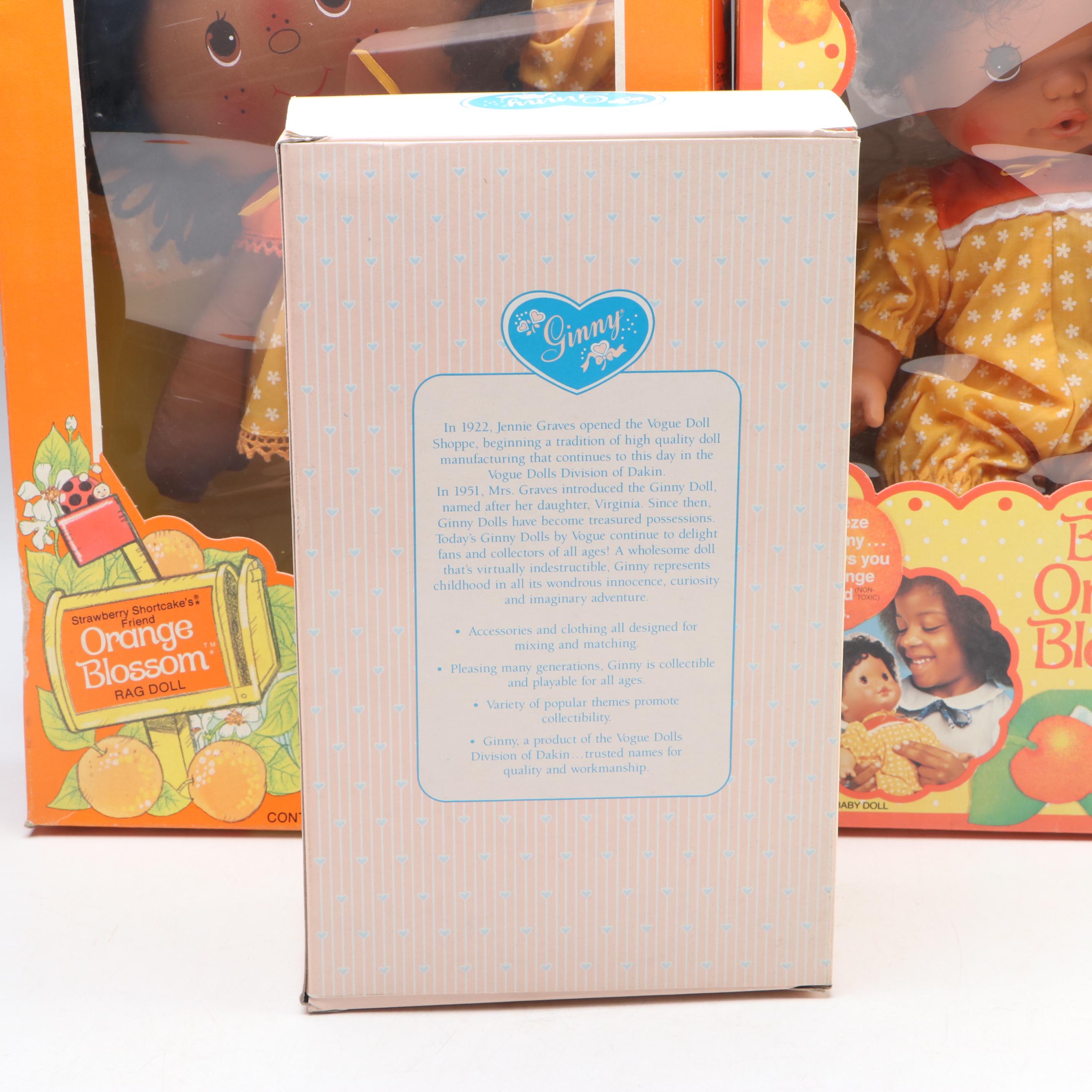 Kenner "Orange Blossom" Vinyl and Rag Dolls with "Ginny" Vogue Doll