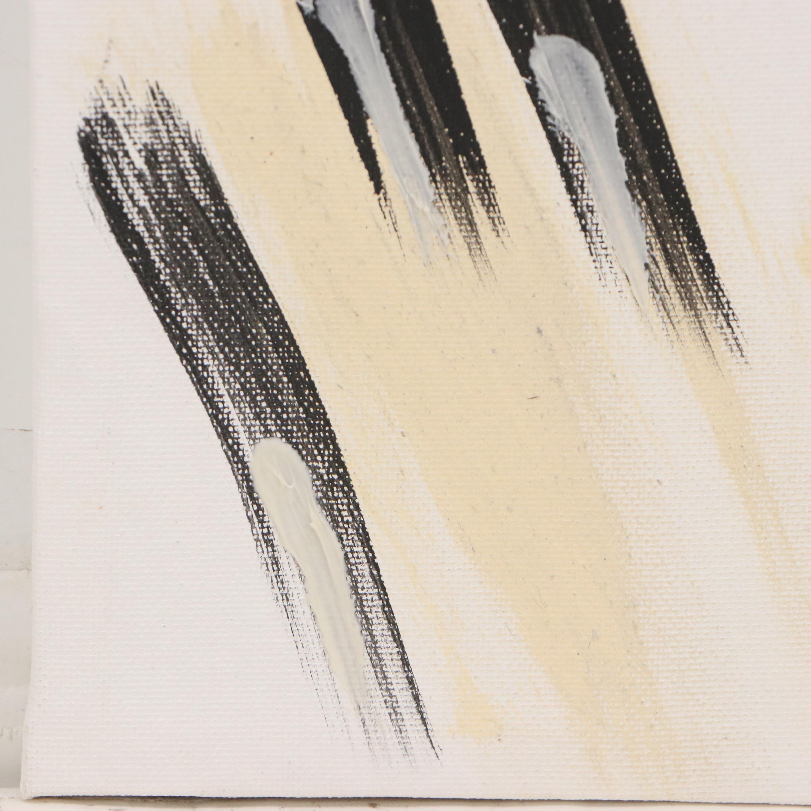 Neutral Modern Acrylic Paintings, 21st Century