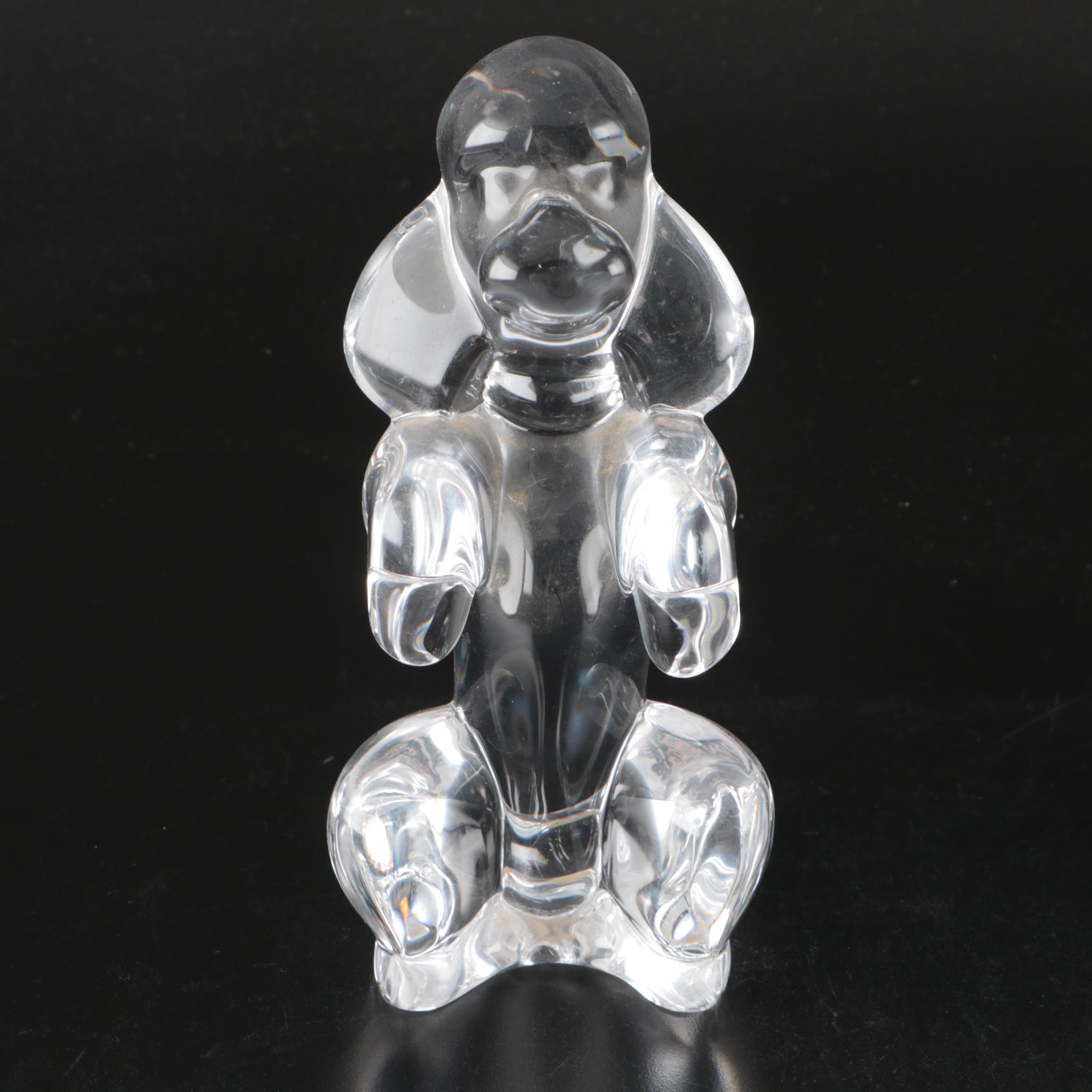 Murano Crystal Elephant and Serreb Crystal Seated Poodle
