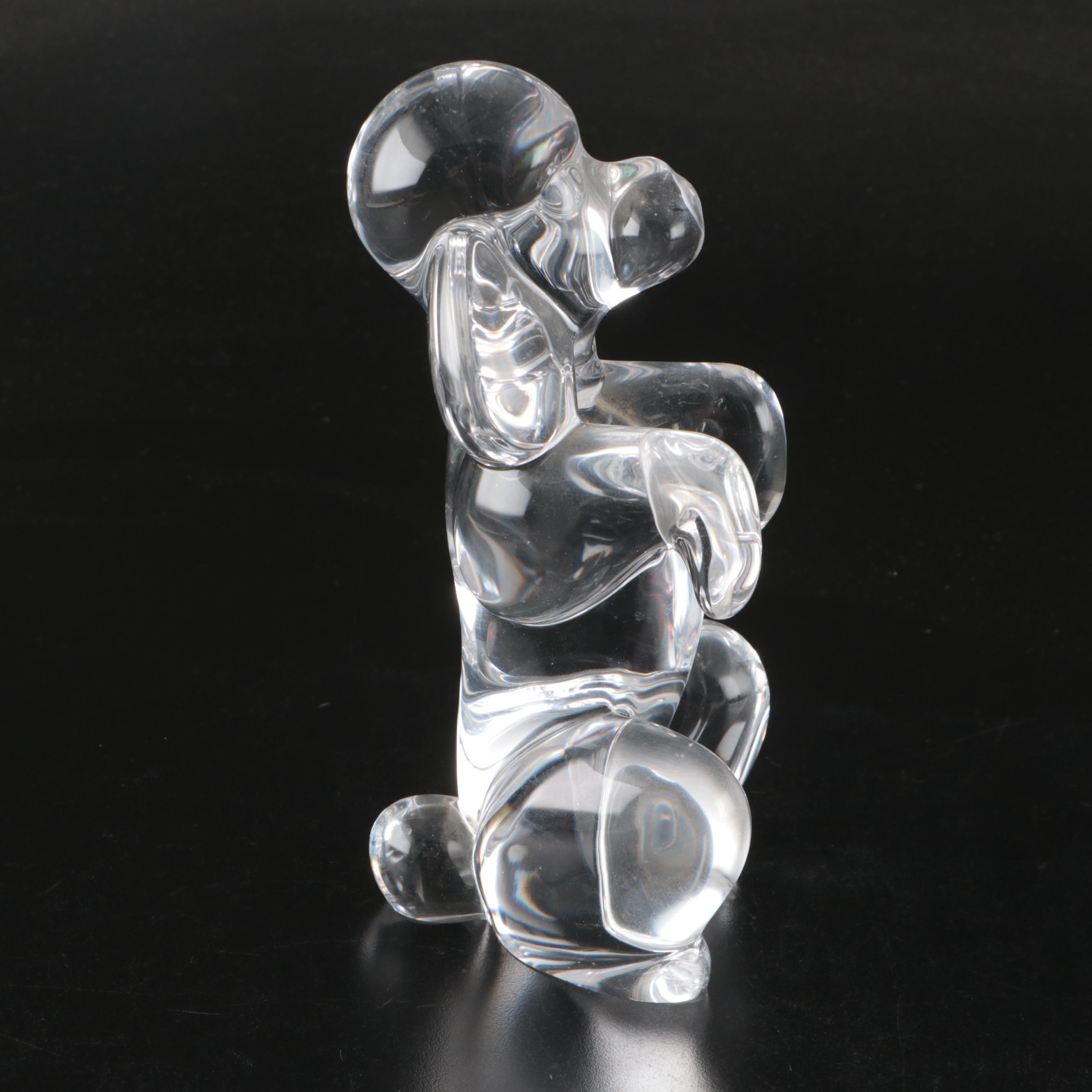 Murano Crystal Elephant and Serreb Crystal Seated Poodle