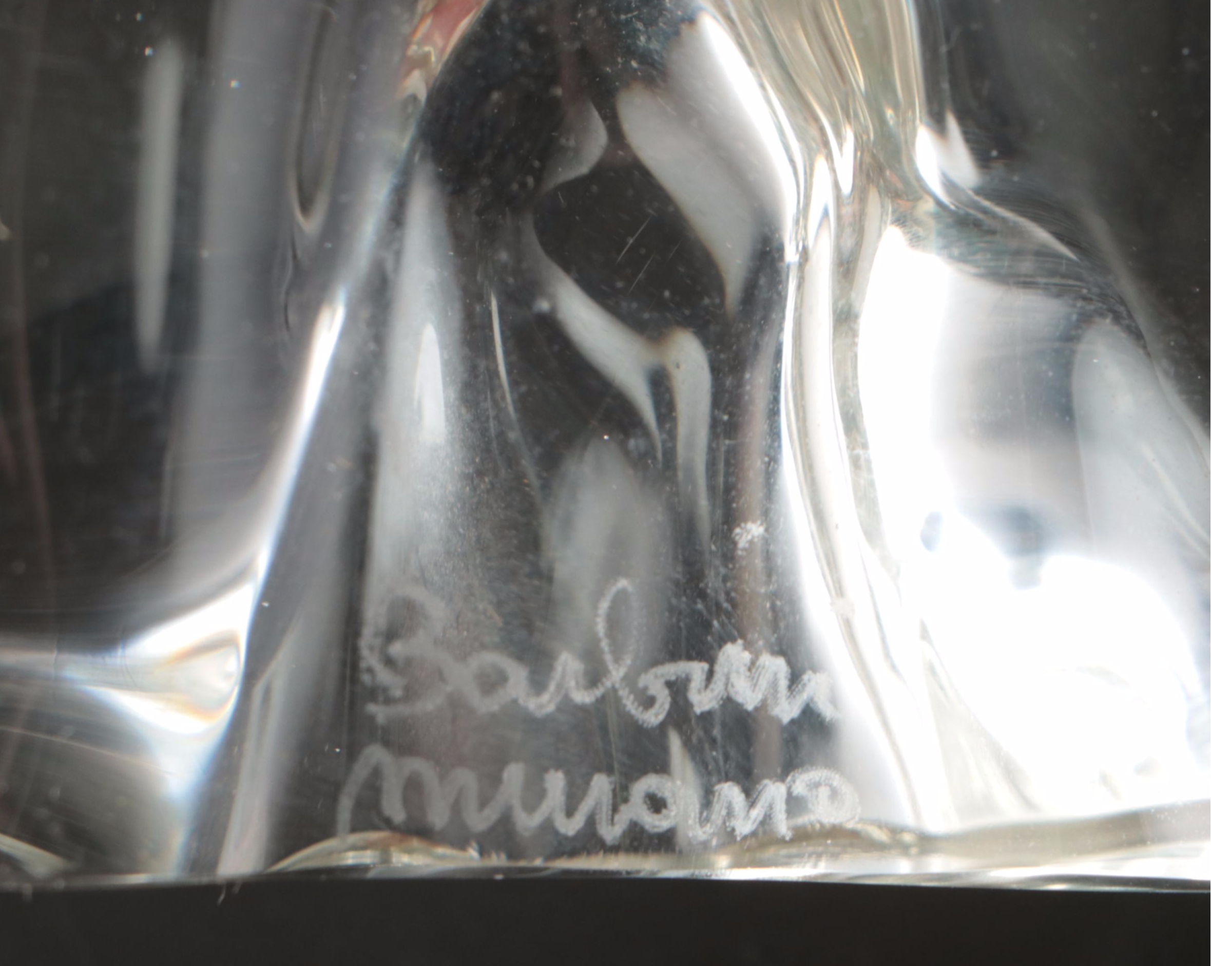 Murano Crystal Elephant and Serreb Crystal Seated Poodle