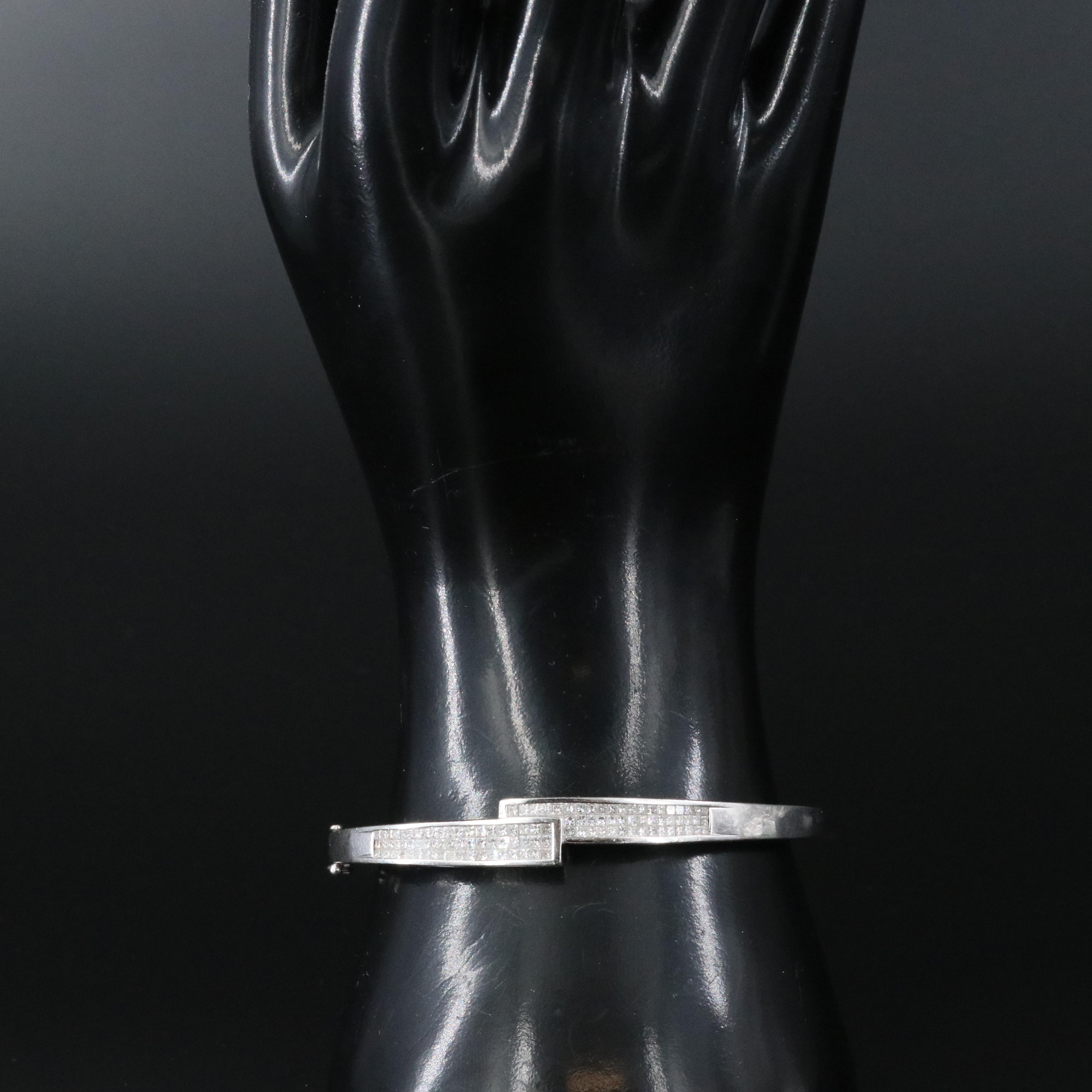 14K 2.47 CTW Diamond Bangle Bracelet