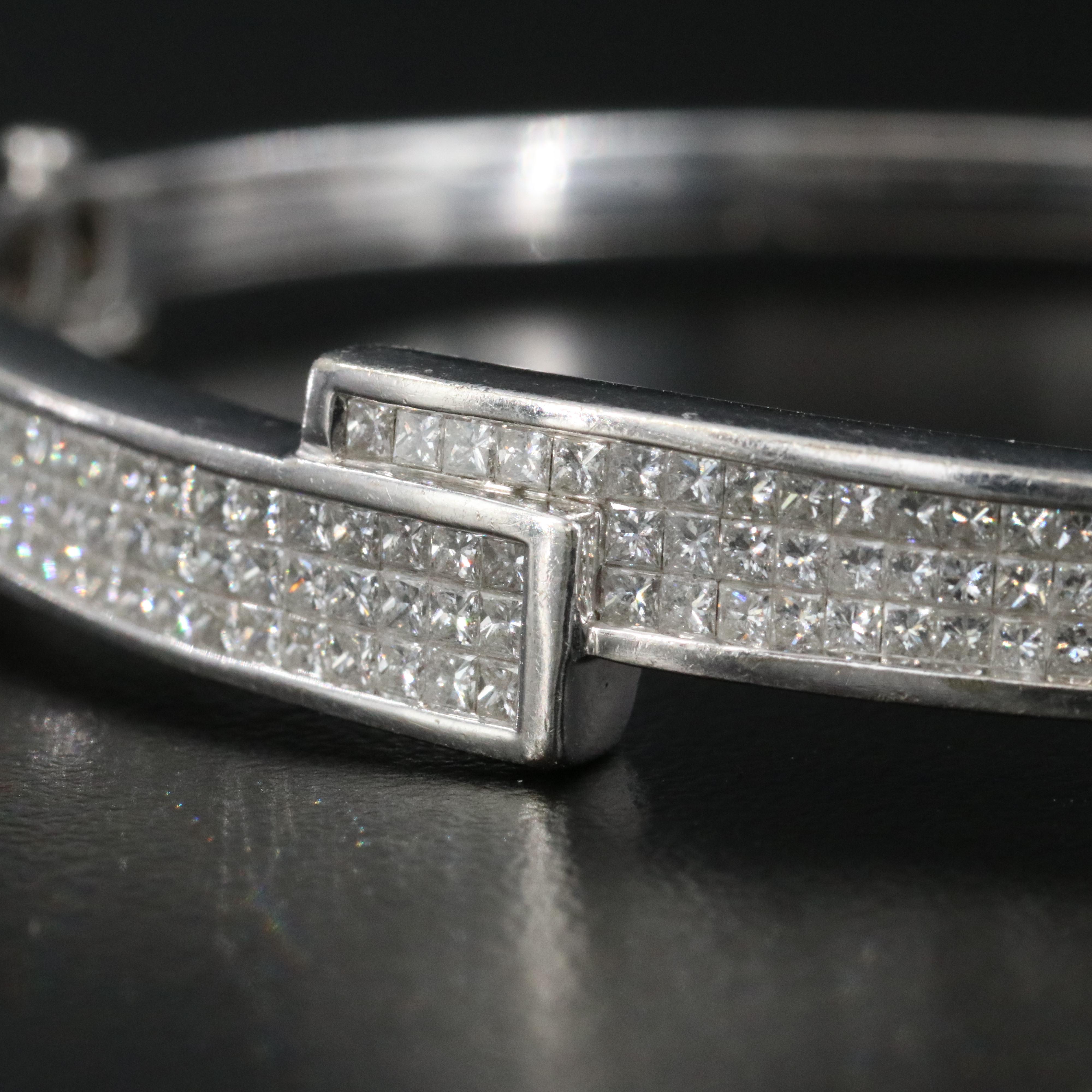 14K 2.47 CTW Diamond Bangle Bracelet