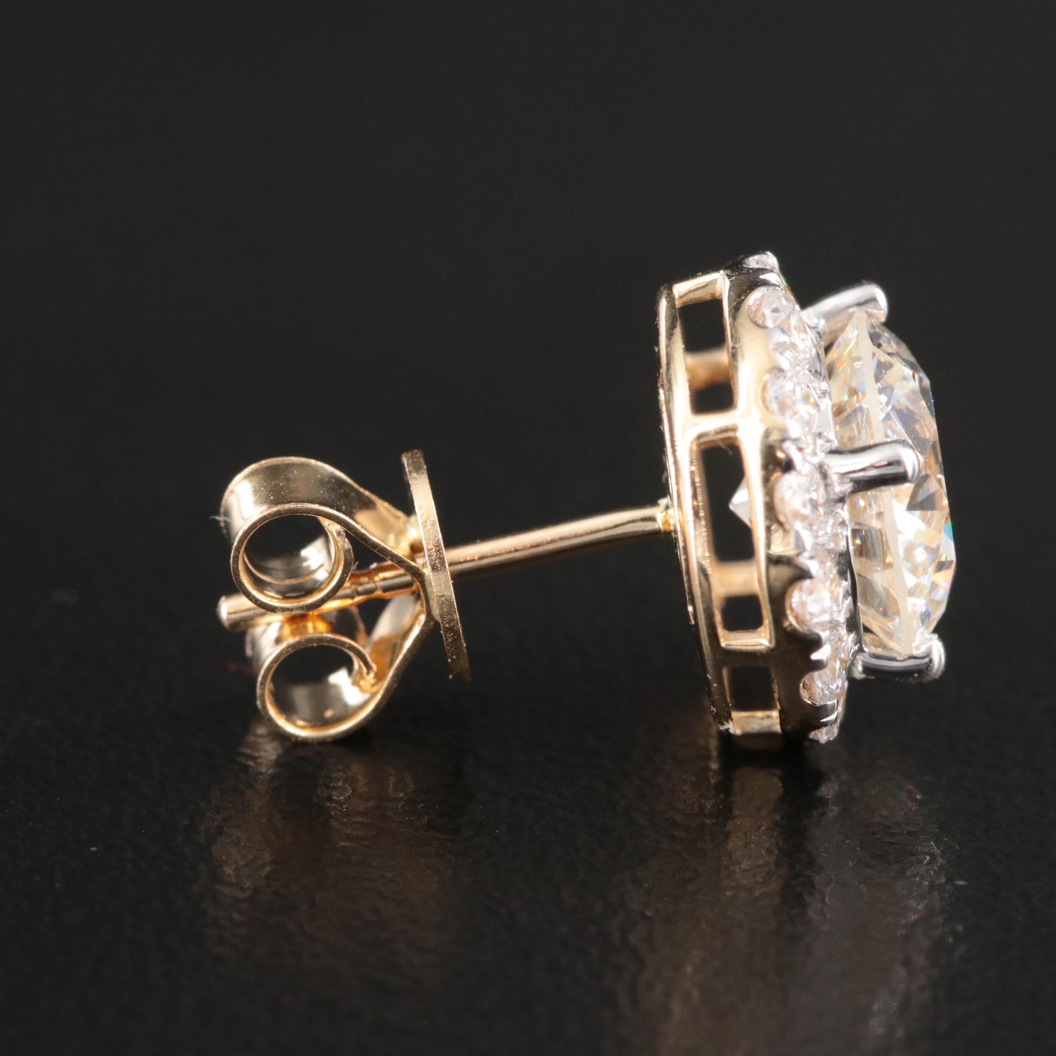 14K 5.21 CTW Lab Grown Diamond Earrings