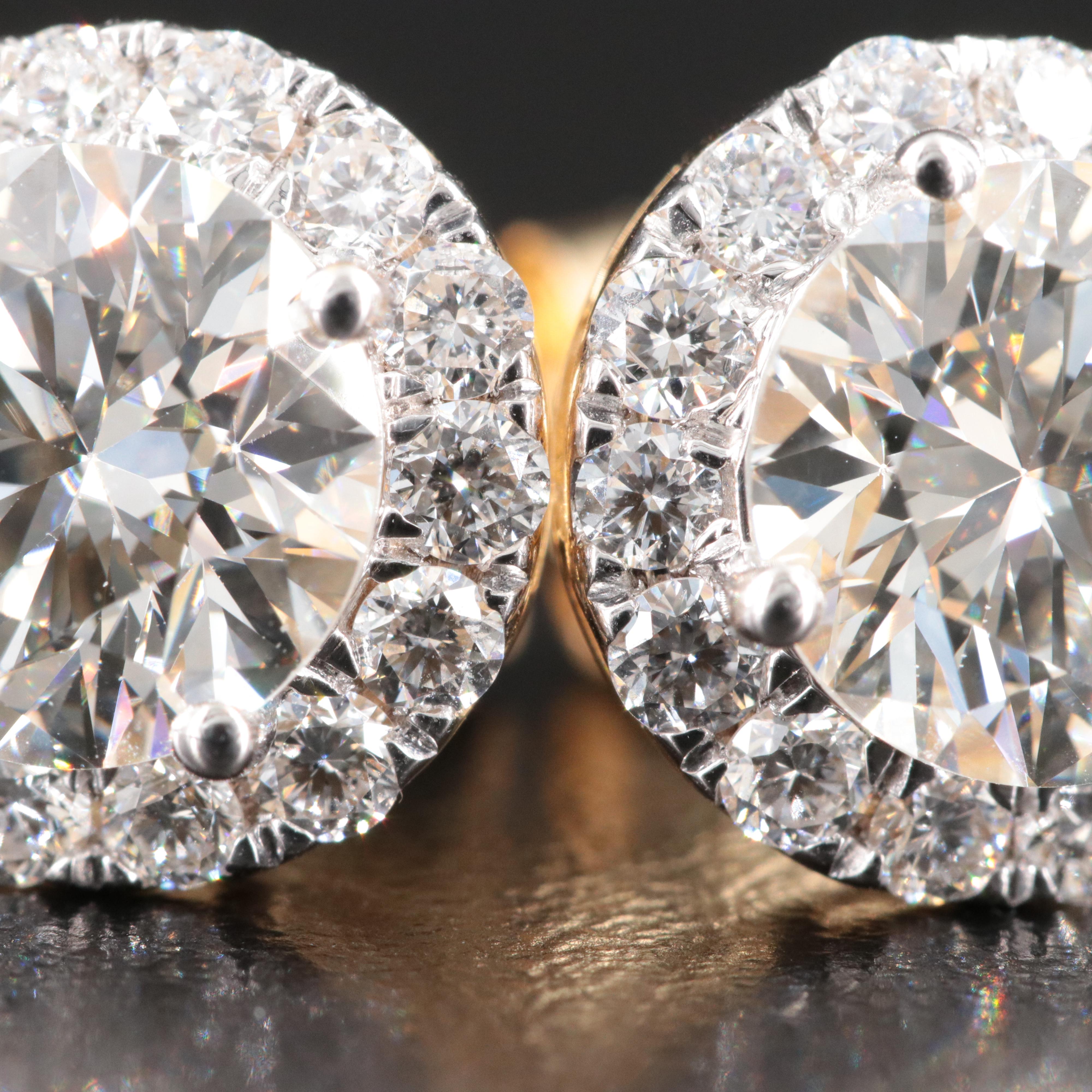 14K 5.21 CTW Lab Grown Diamond Earrings