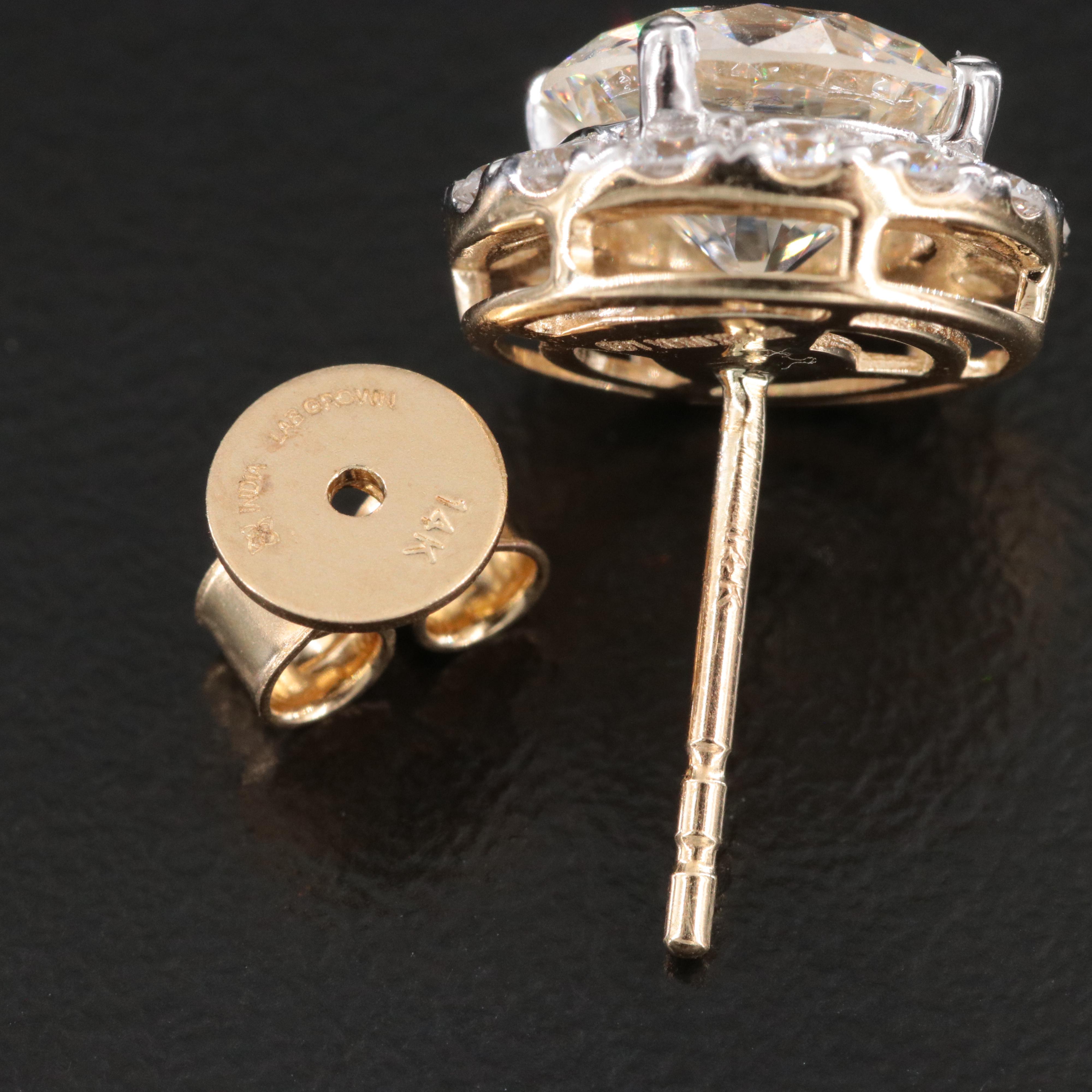 14K 5.21 CTW Lab Grown Diamond Earrings