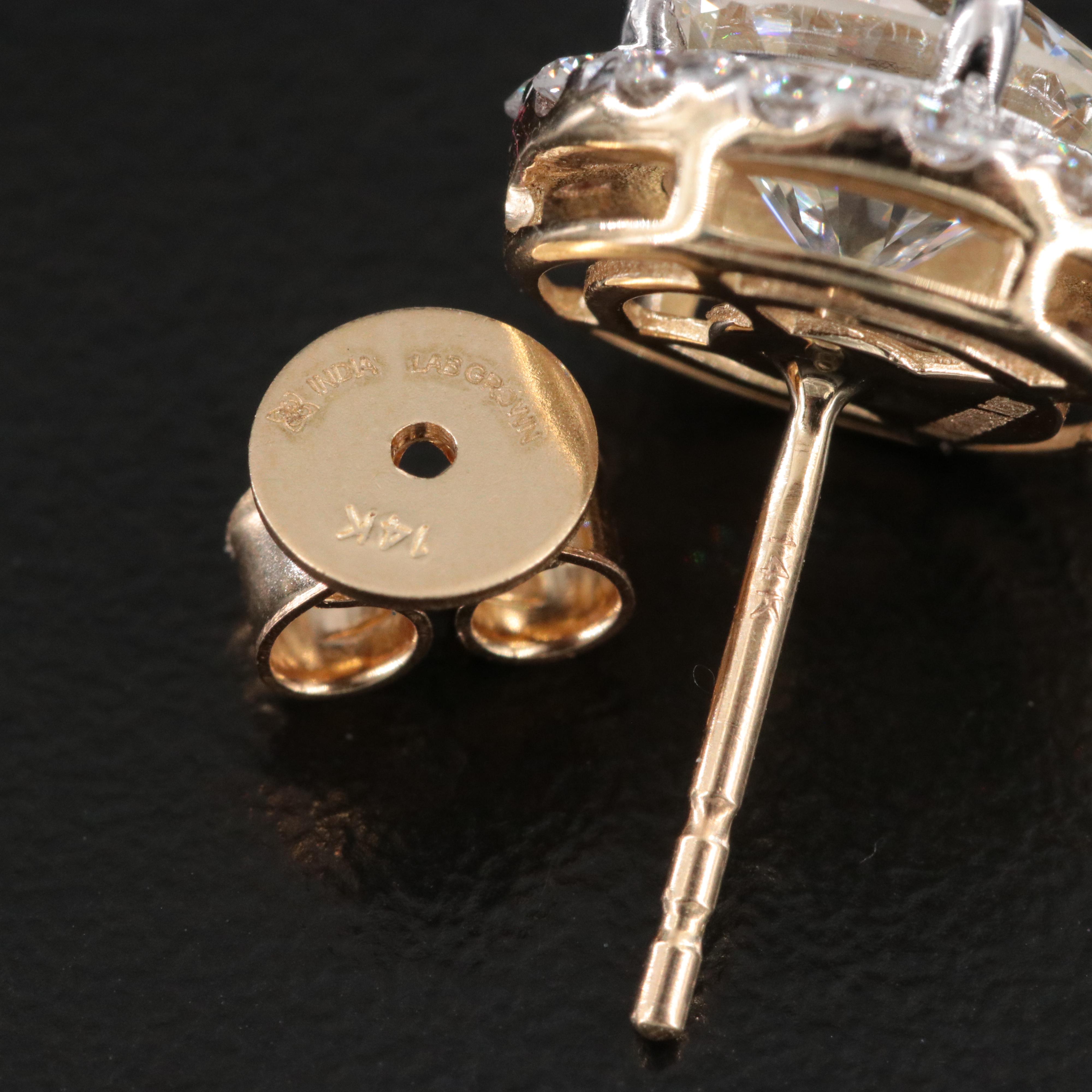 14K 5.19 CTW Lab Grown Diamond Earrings