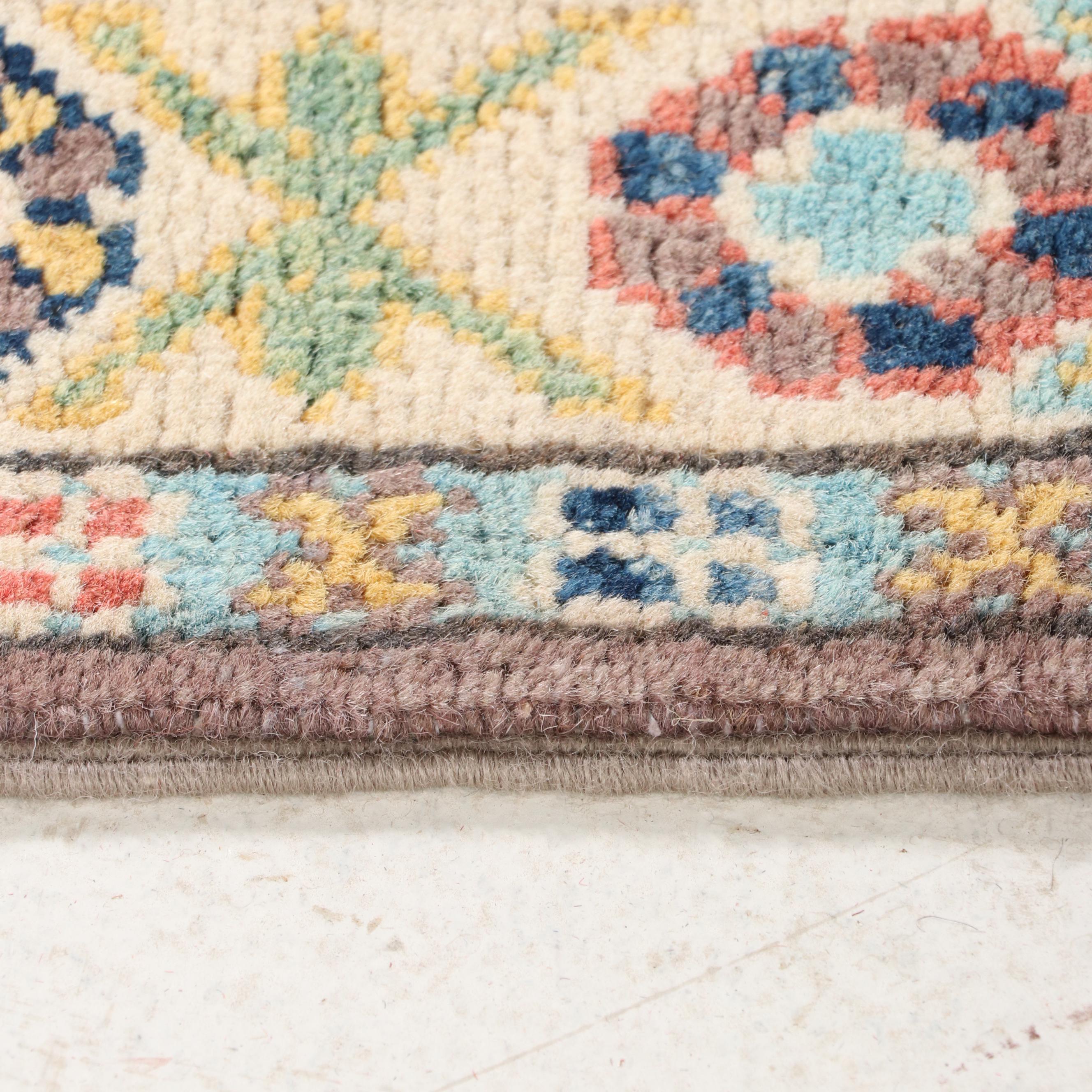 2'1 x 6' Hand-Knotted Afghan Kazak Carpet Runner