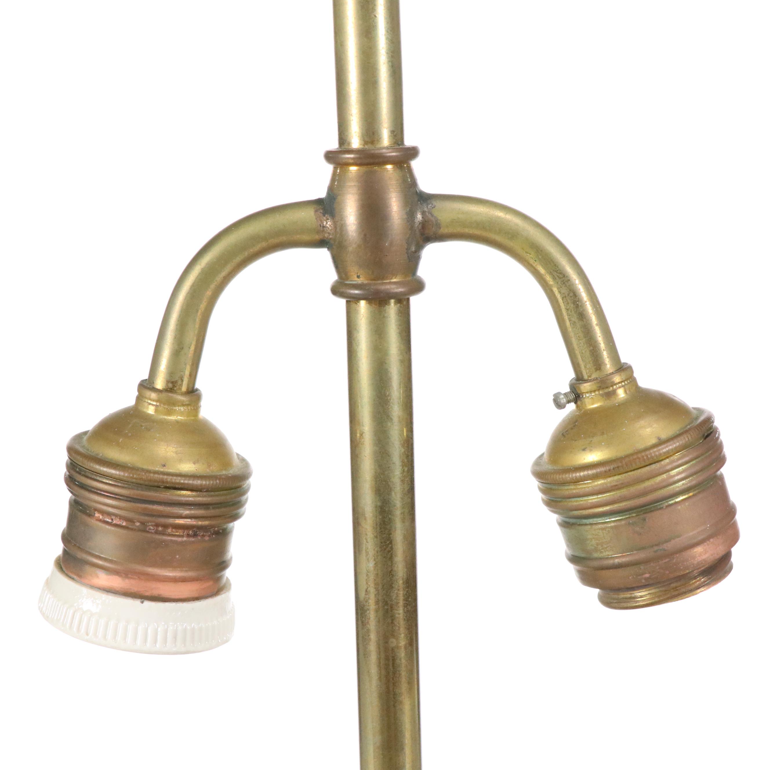 Chinese Palm Wood and Cherry Finish Wooden Abacus Table Lamp