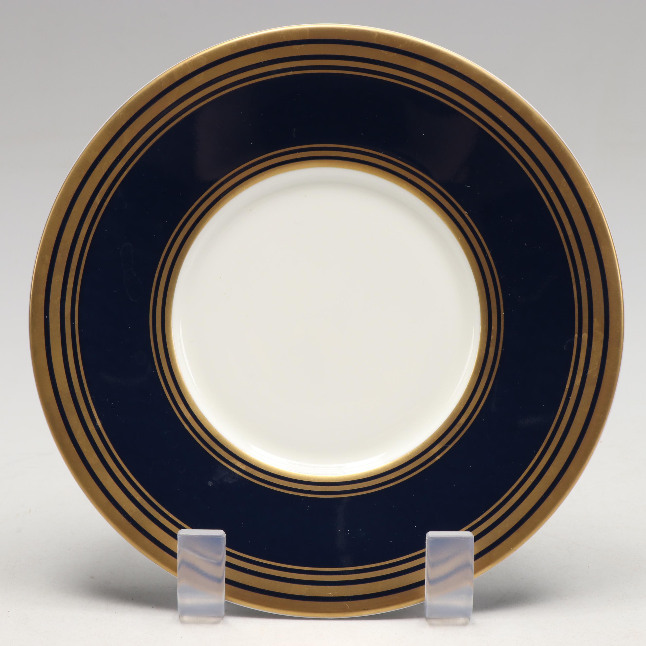 Ralph Lauren "Deauville" Porcelain Flat Cups and Saucers
