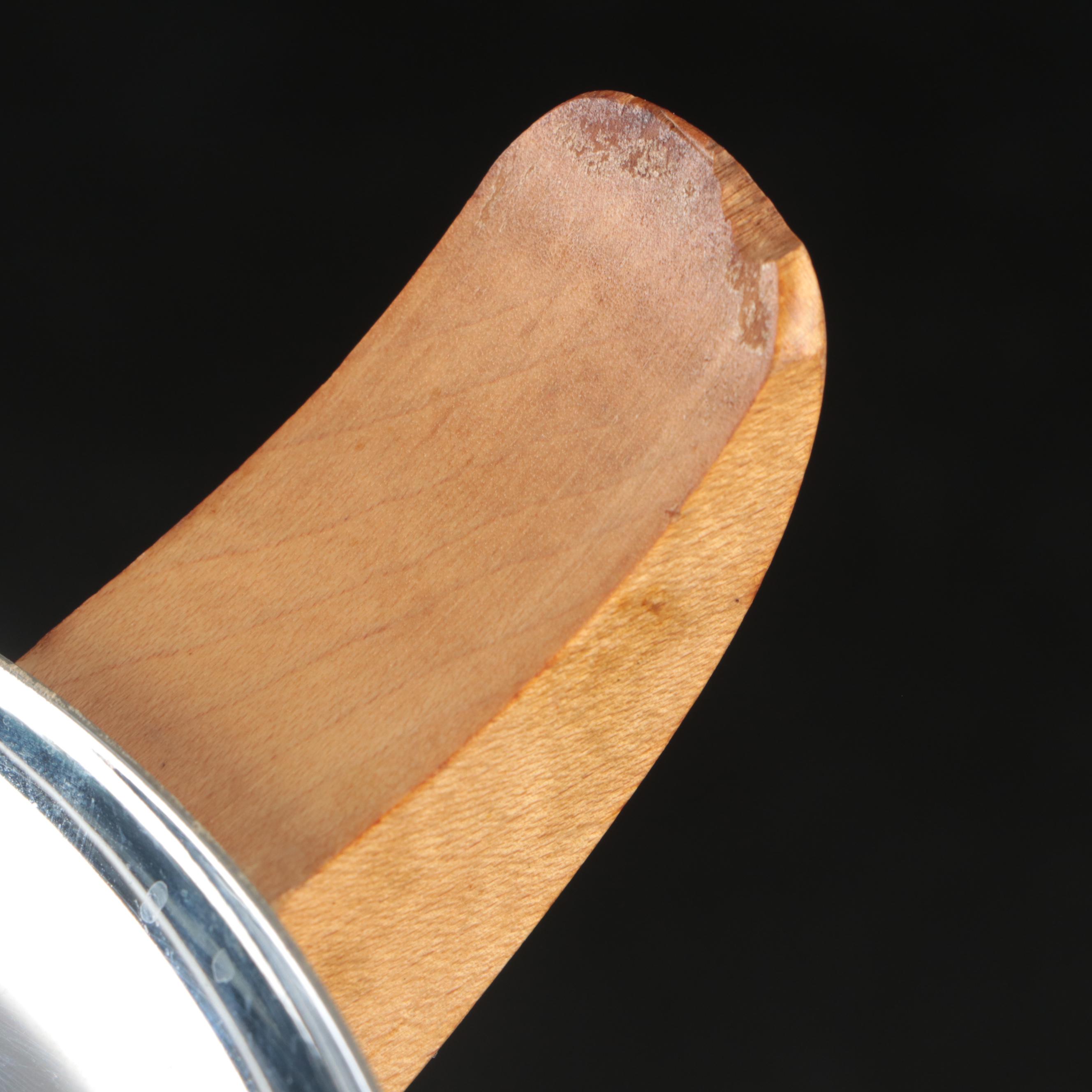 Manning-Bowman & Co. Silver Finish Ice and Wood Handled Bucket