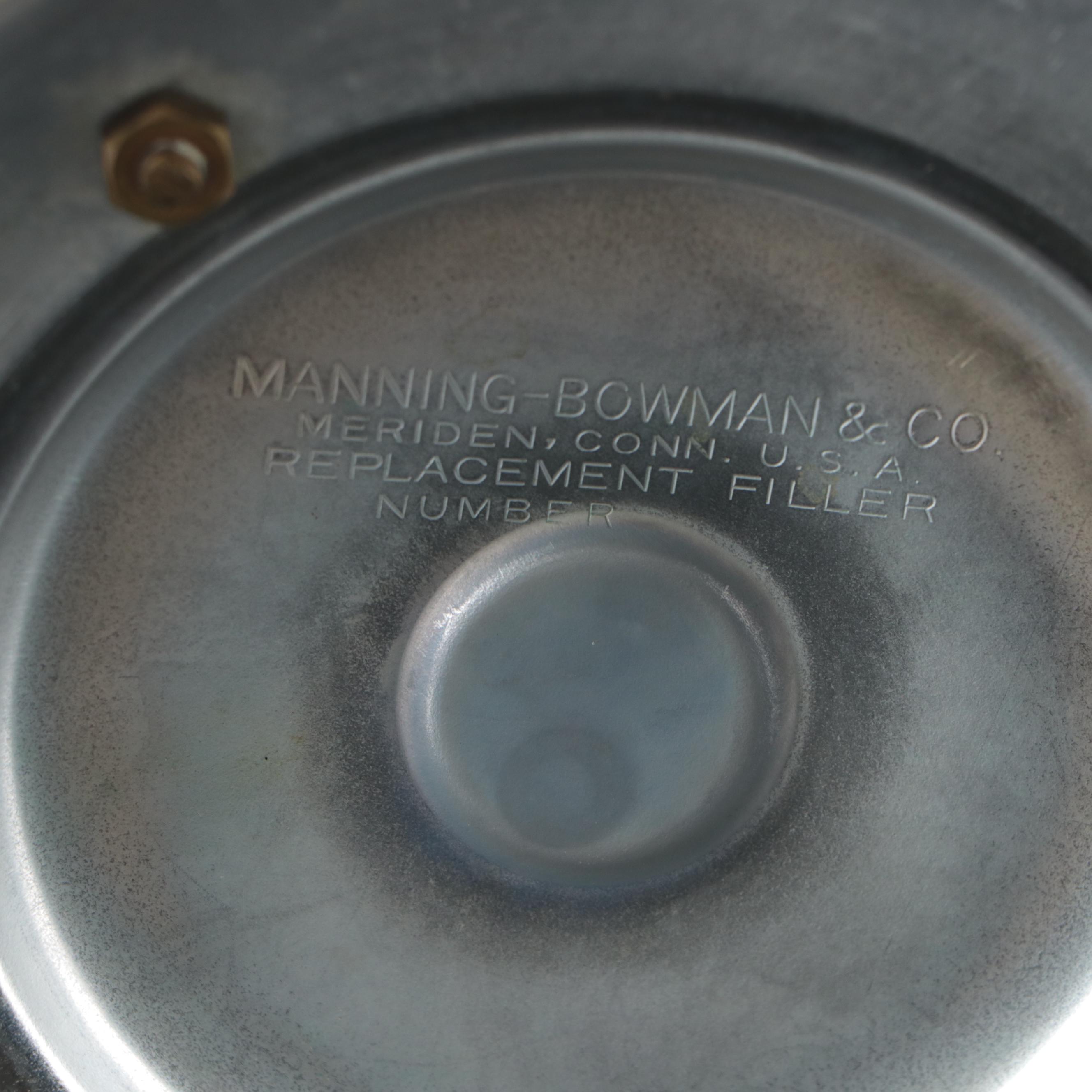 Manning-Bowman & Co. Silver Finish Ice and Wood Handled Bucket