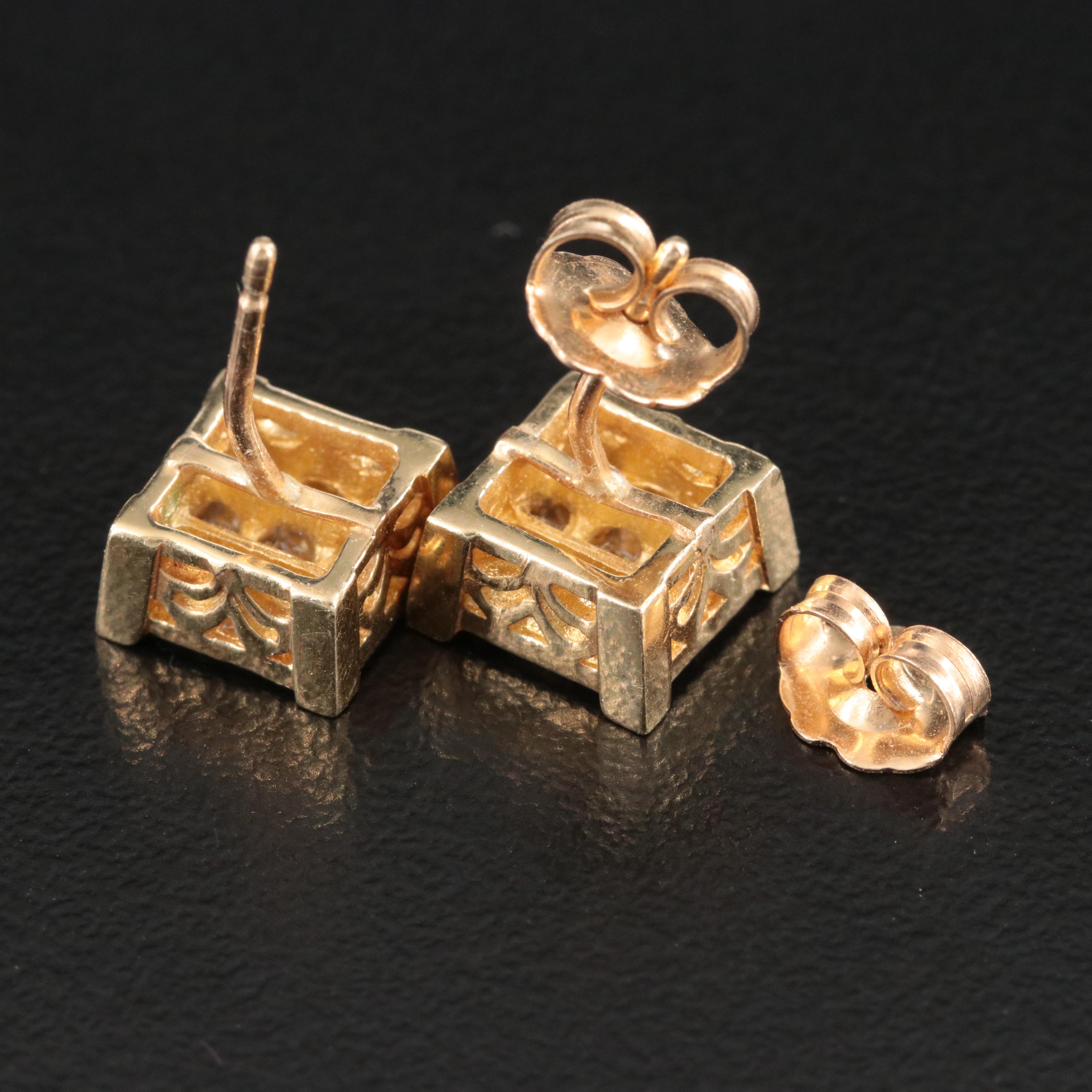 14K 0.95 CTW Diamond Earrings
