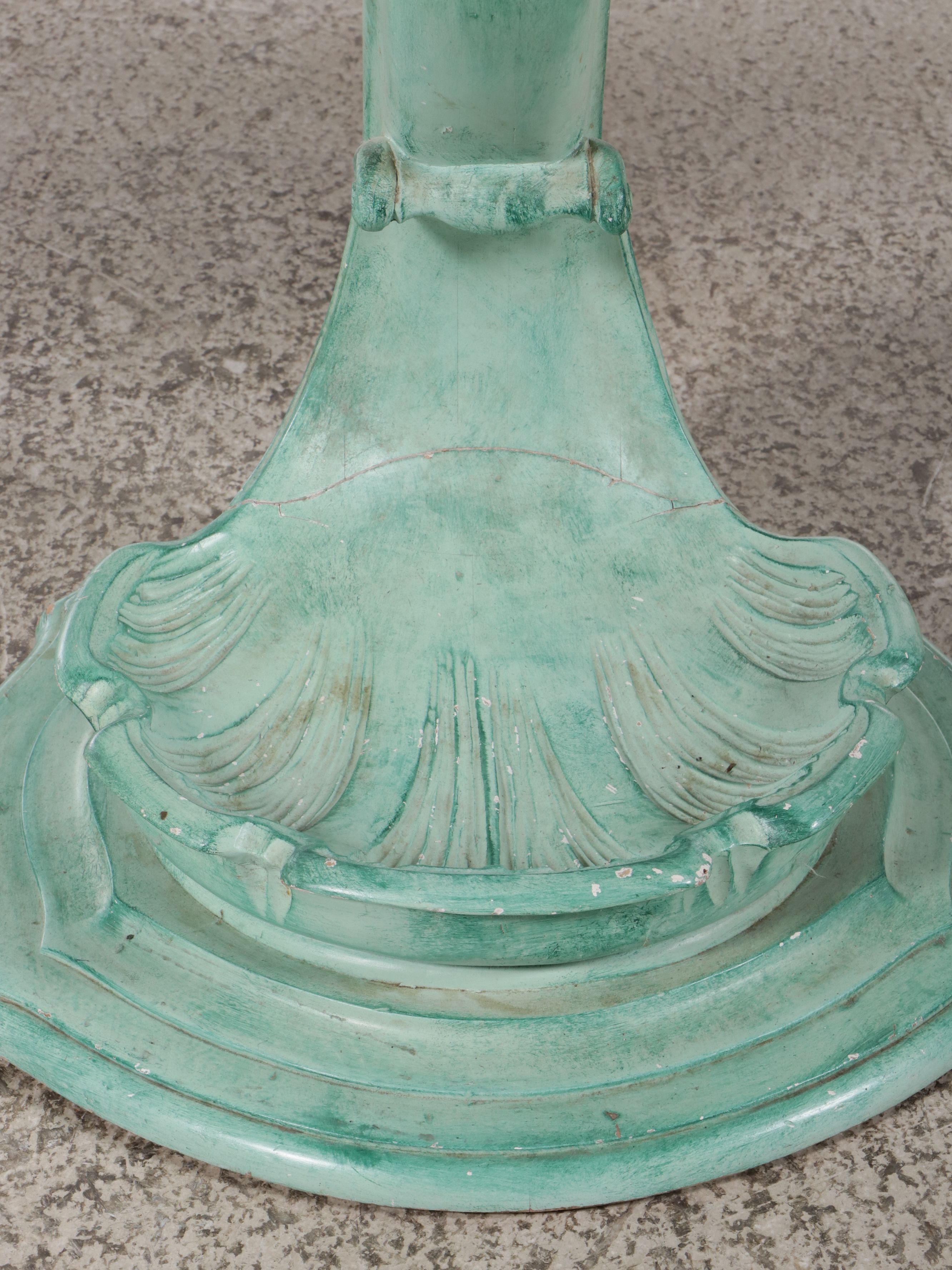 Art Deco Single-Drawer Accent Tables with Marble Top with Vanderbilt Provenance