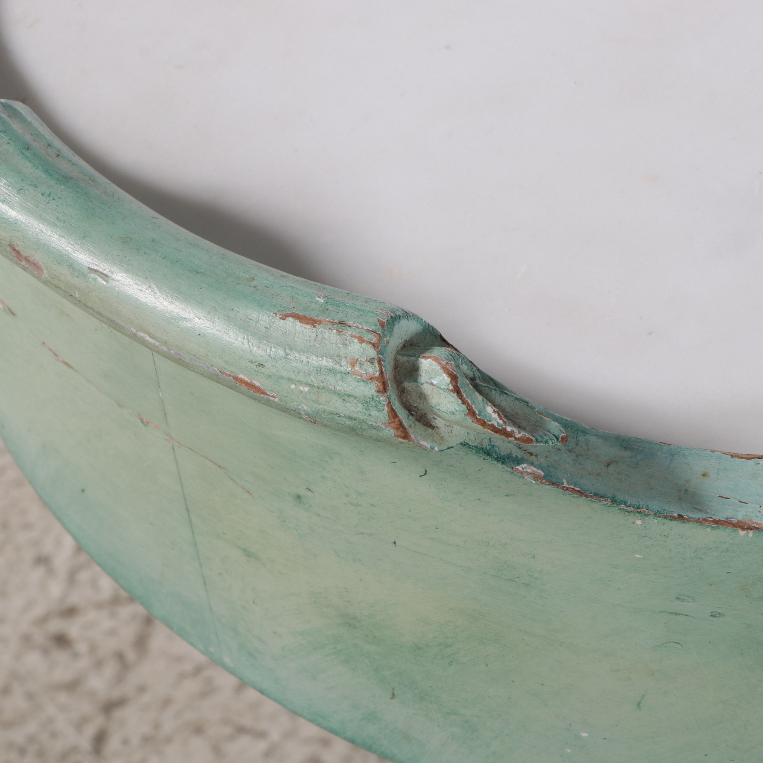 Art Deco Single-Drawer Accent Tables with Marble Top with Vanderbilt Provenance