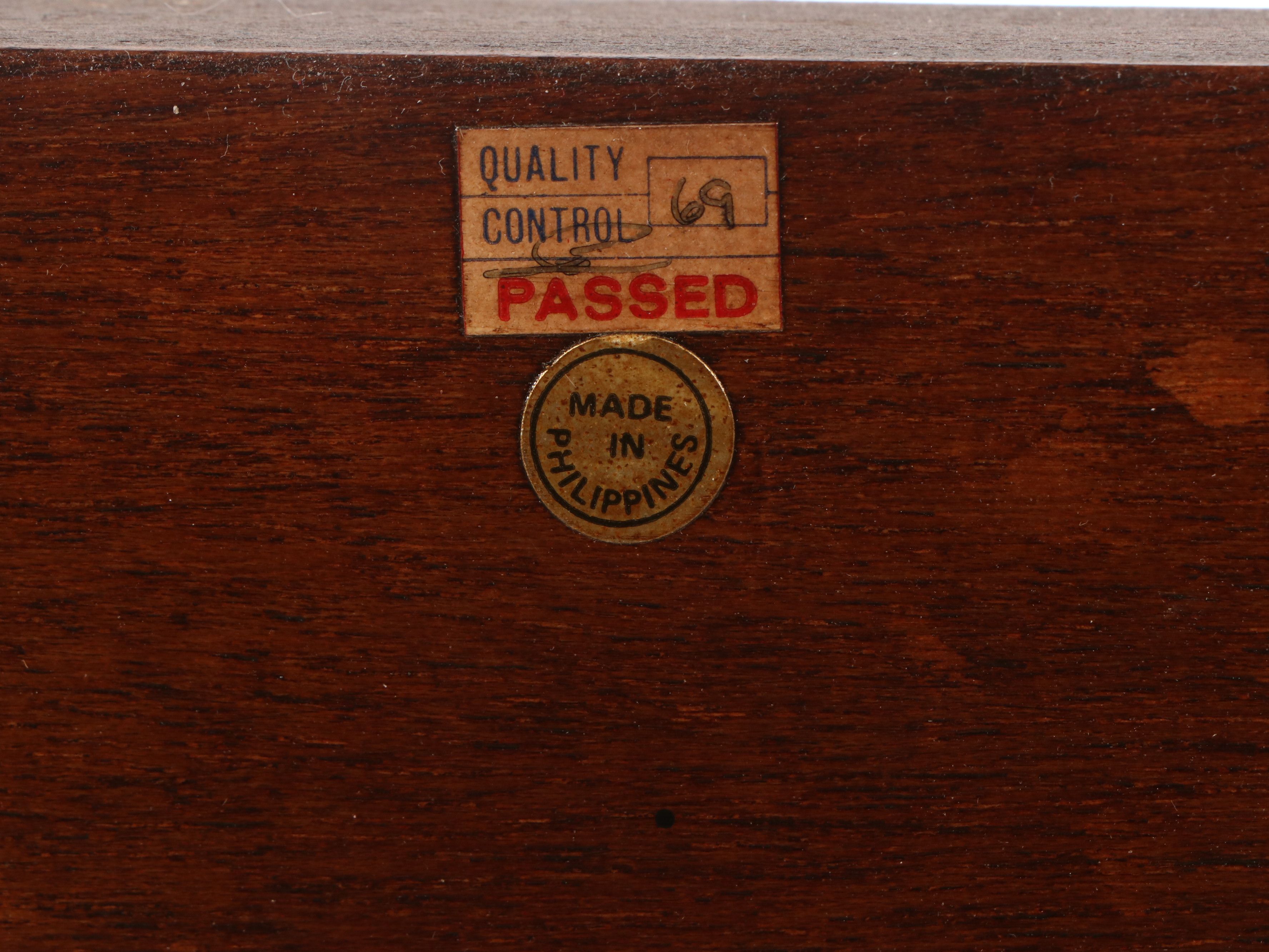 Henredon Chippendale Style Marble Top Mahogany Console Table, Late 20th Century