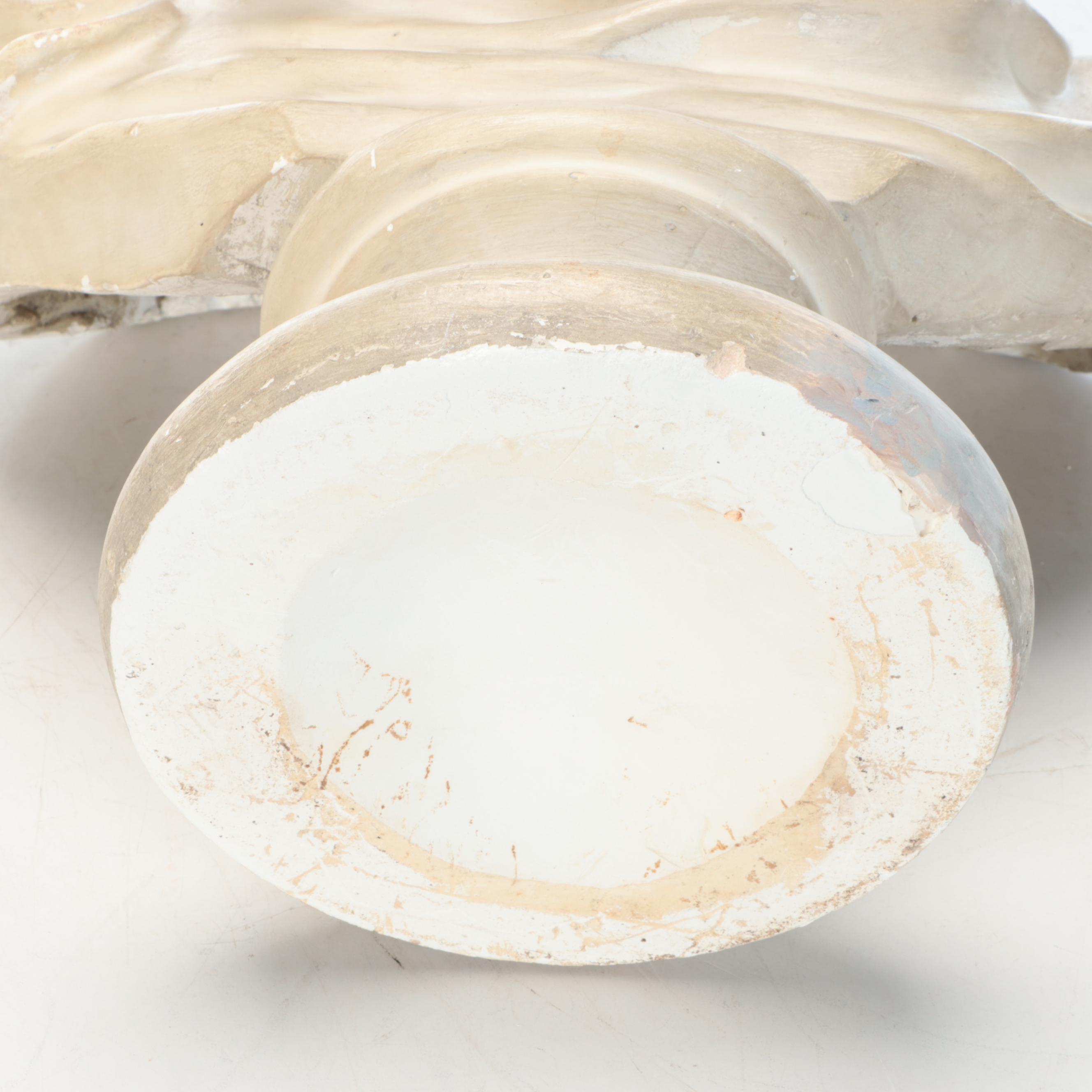 Joanna Quiner Painted Cast Plaster Bust of Man "Robert Rantoul," Circa 1841