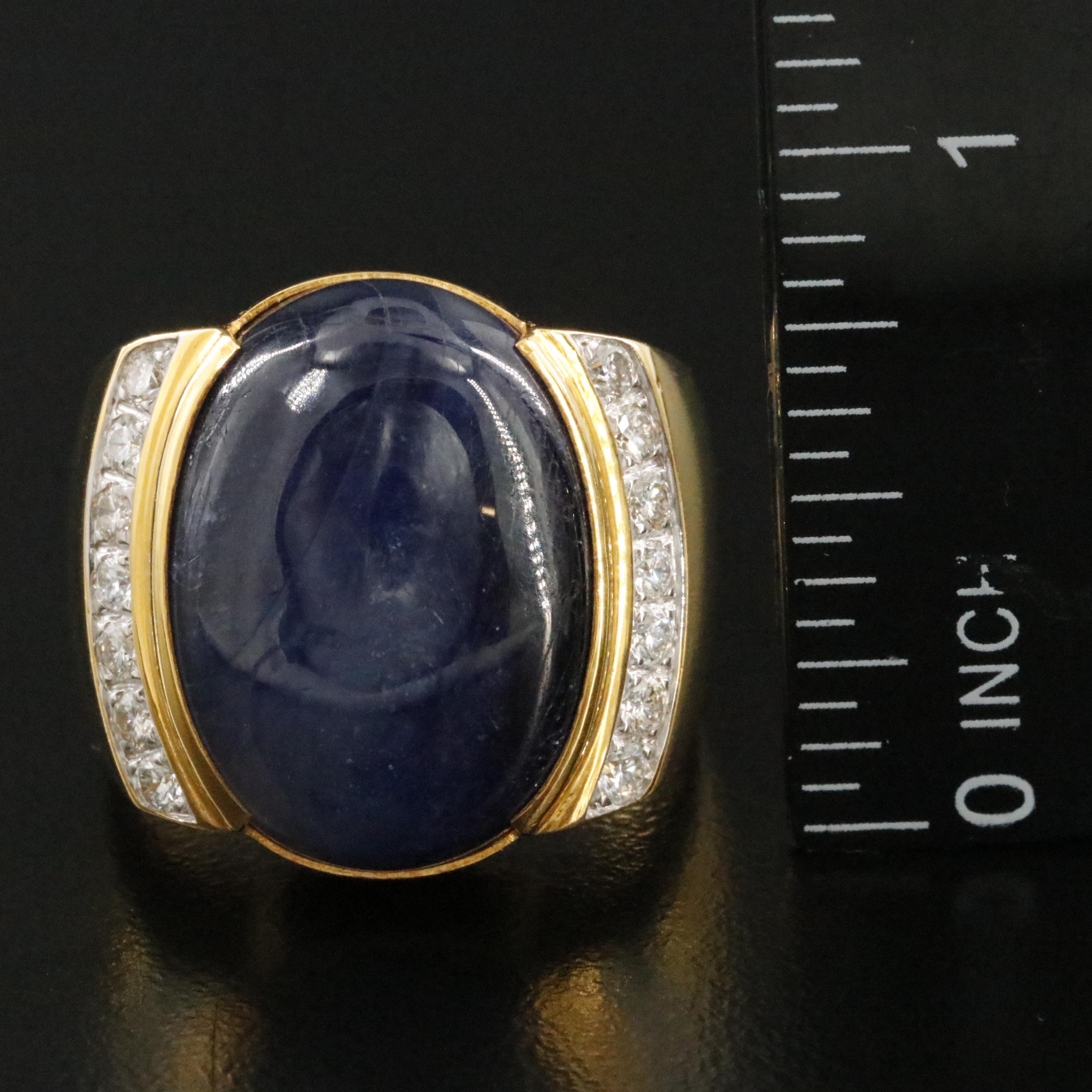 18K Filled Corundum and Diamond Ring