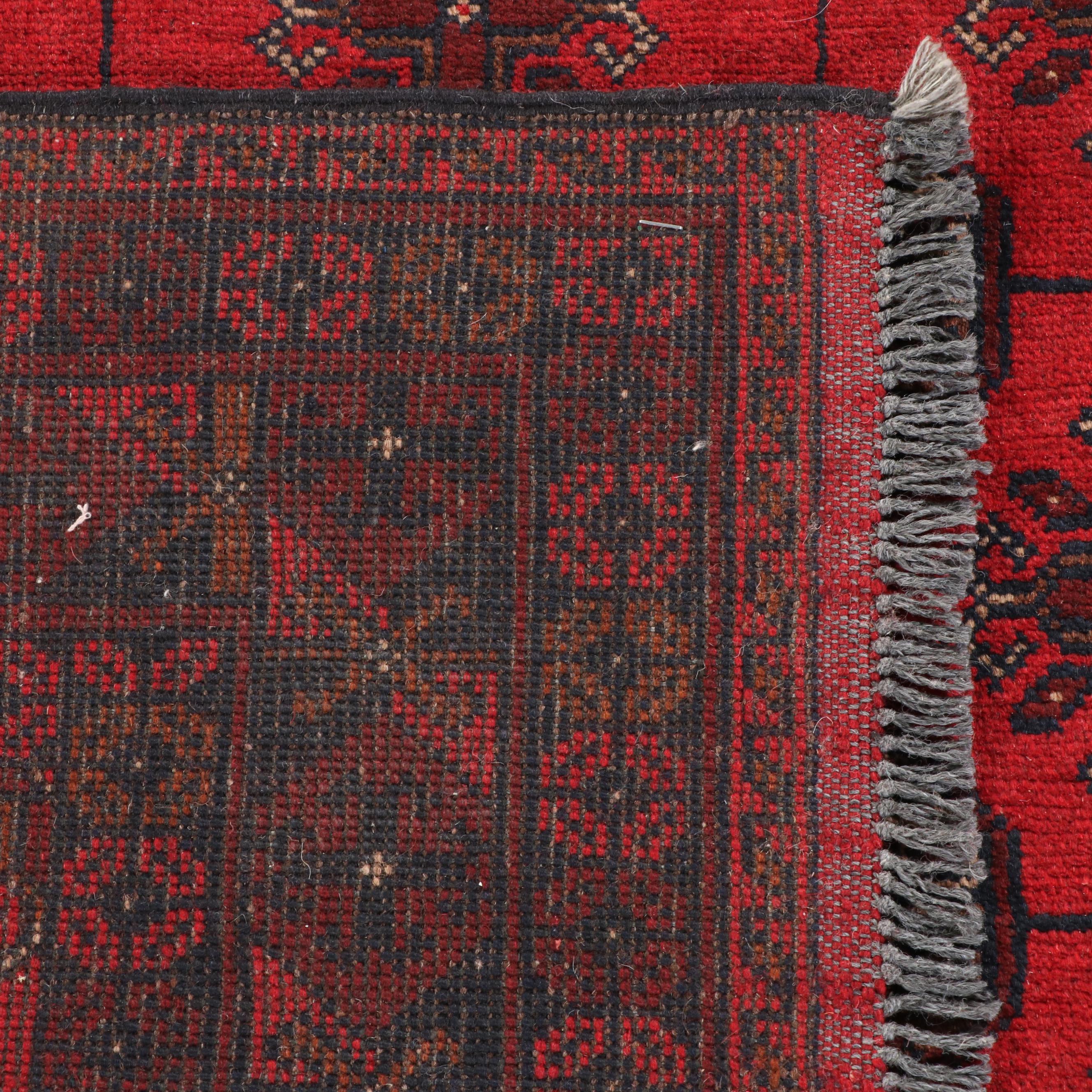3'4 x 4'8 Hand-Knotted Afghan Tekke Bokhara Accent Rug