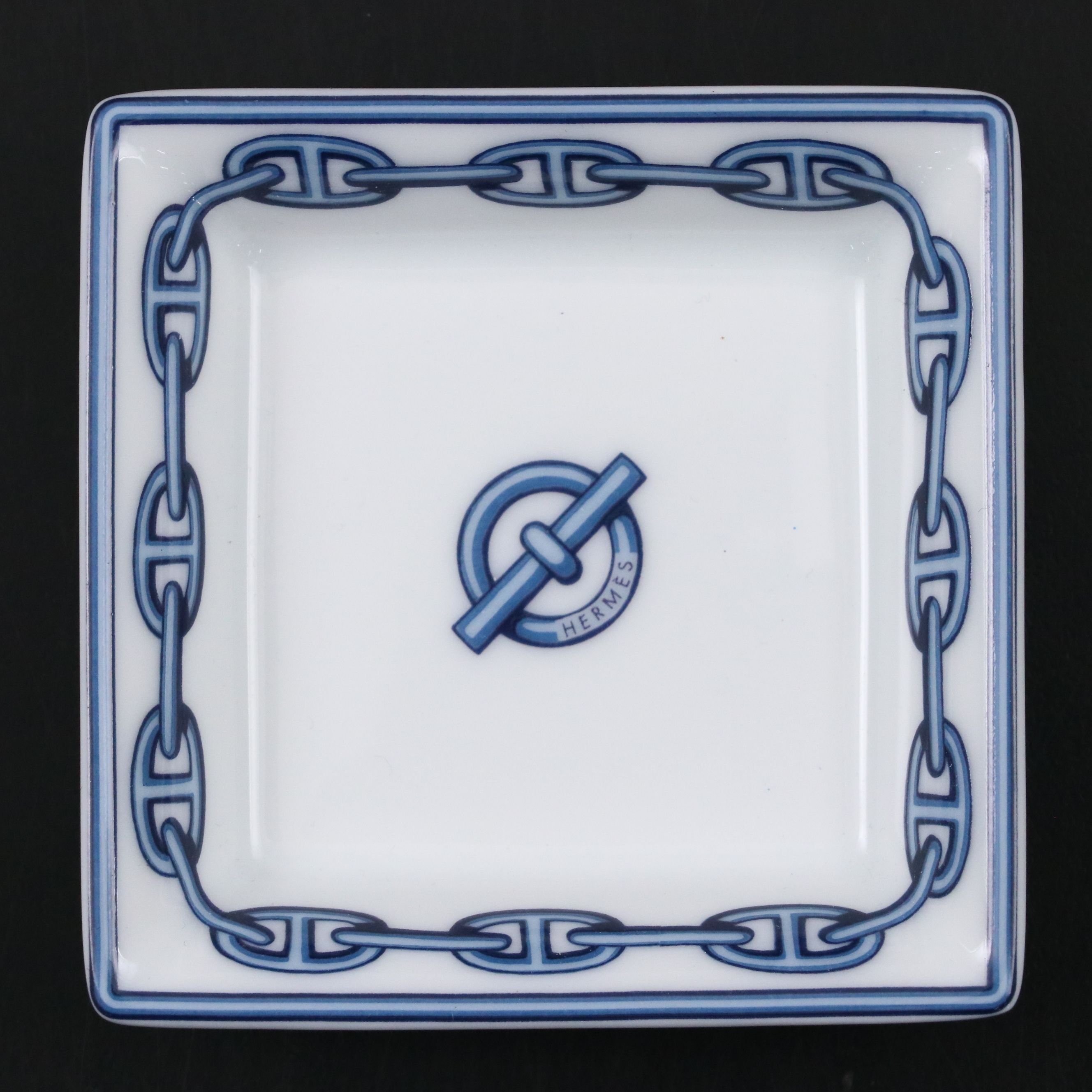 Hermès "Chaine d'Ancre" Porcelain Square Valet Trays