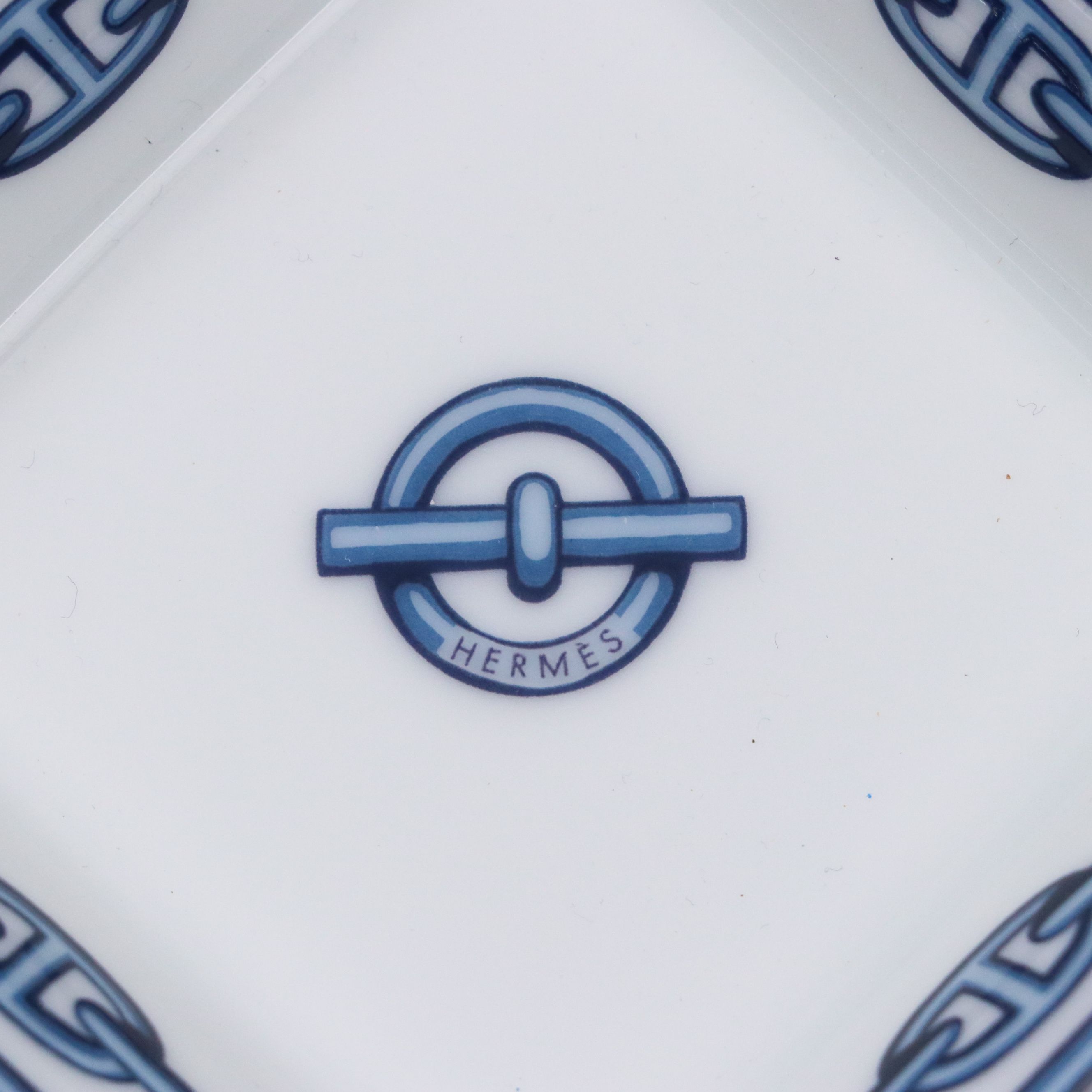 Hermès "Chaine d'Ancre" Porcelain Square Valet Trays