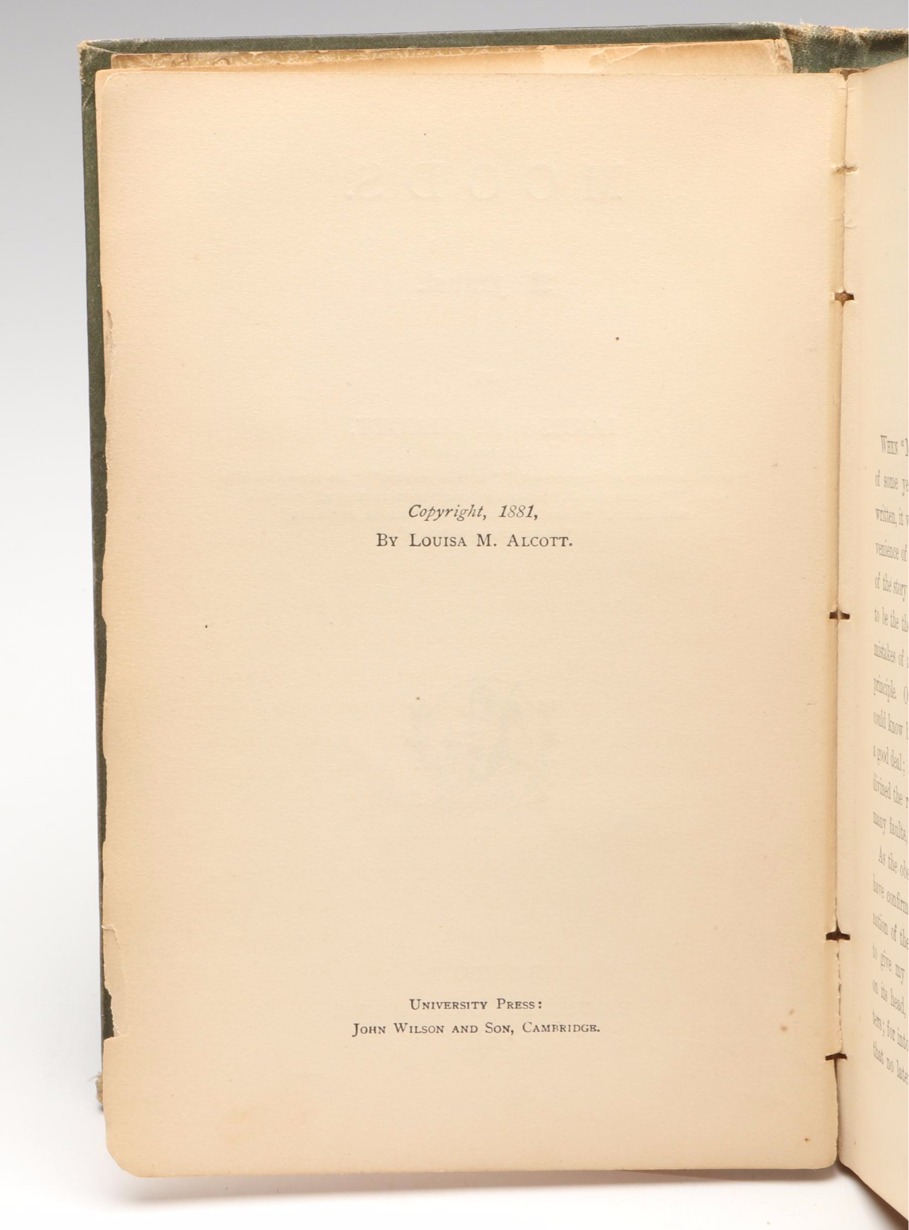 First Edition "Little Men" by Louisa M. Alcott and More Titles, Late 19th C.