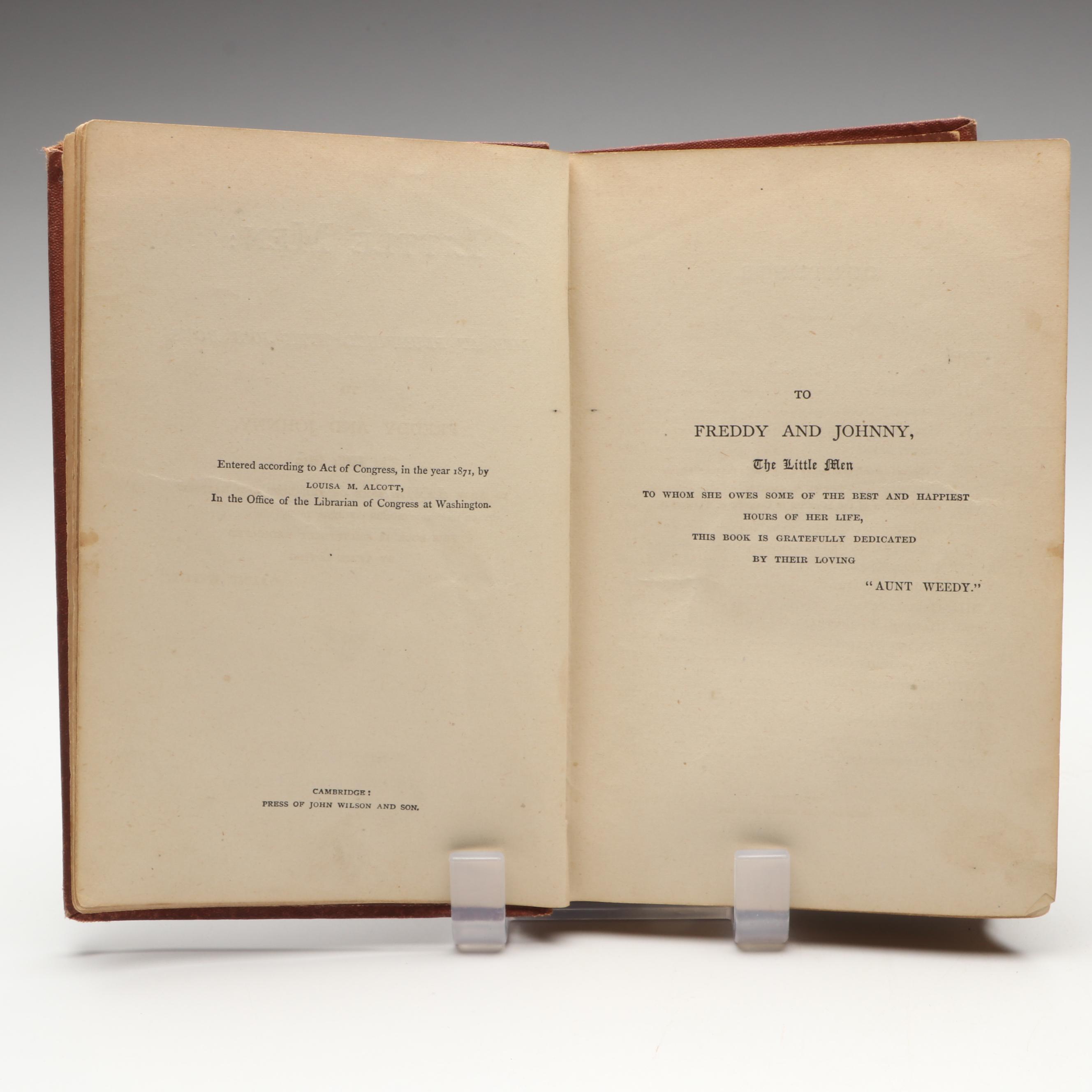 First Edition "Little Men" by Louisa M. Alcott and More Titles, Late 19th C.