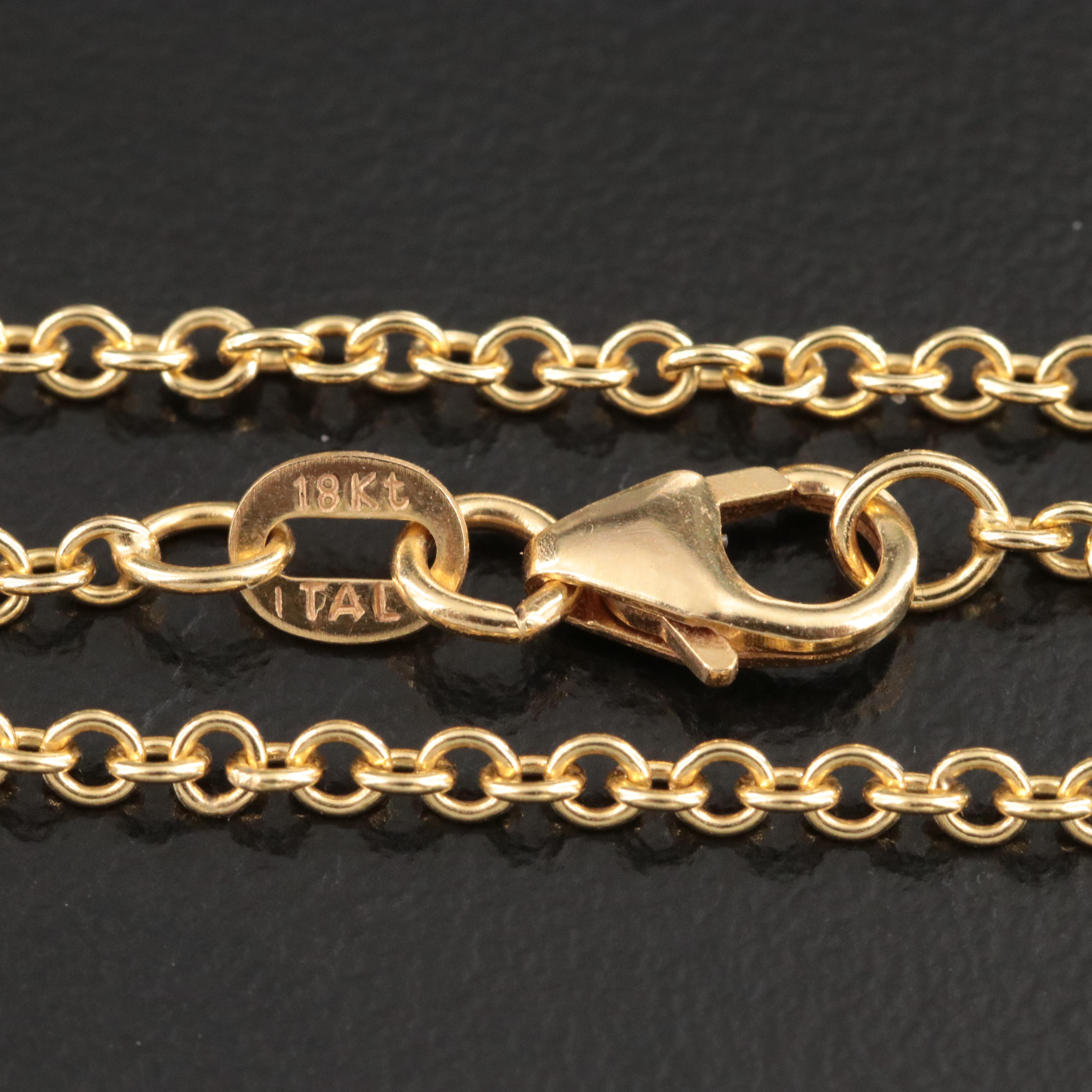 Art Nouveau 18K Diamond Pendant Necklace