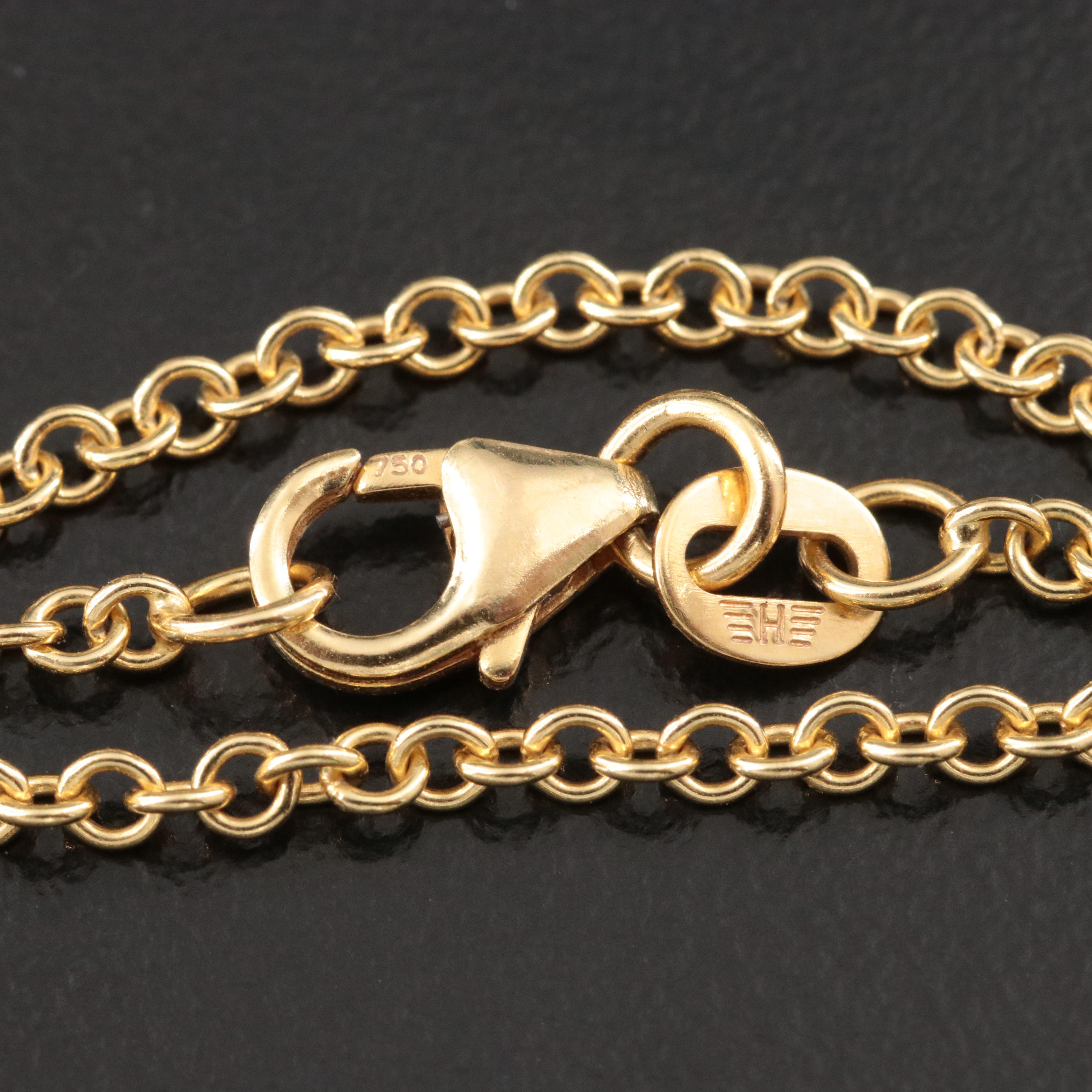 Art Nouveau 18K Diamond Pendant Necklace