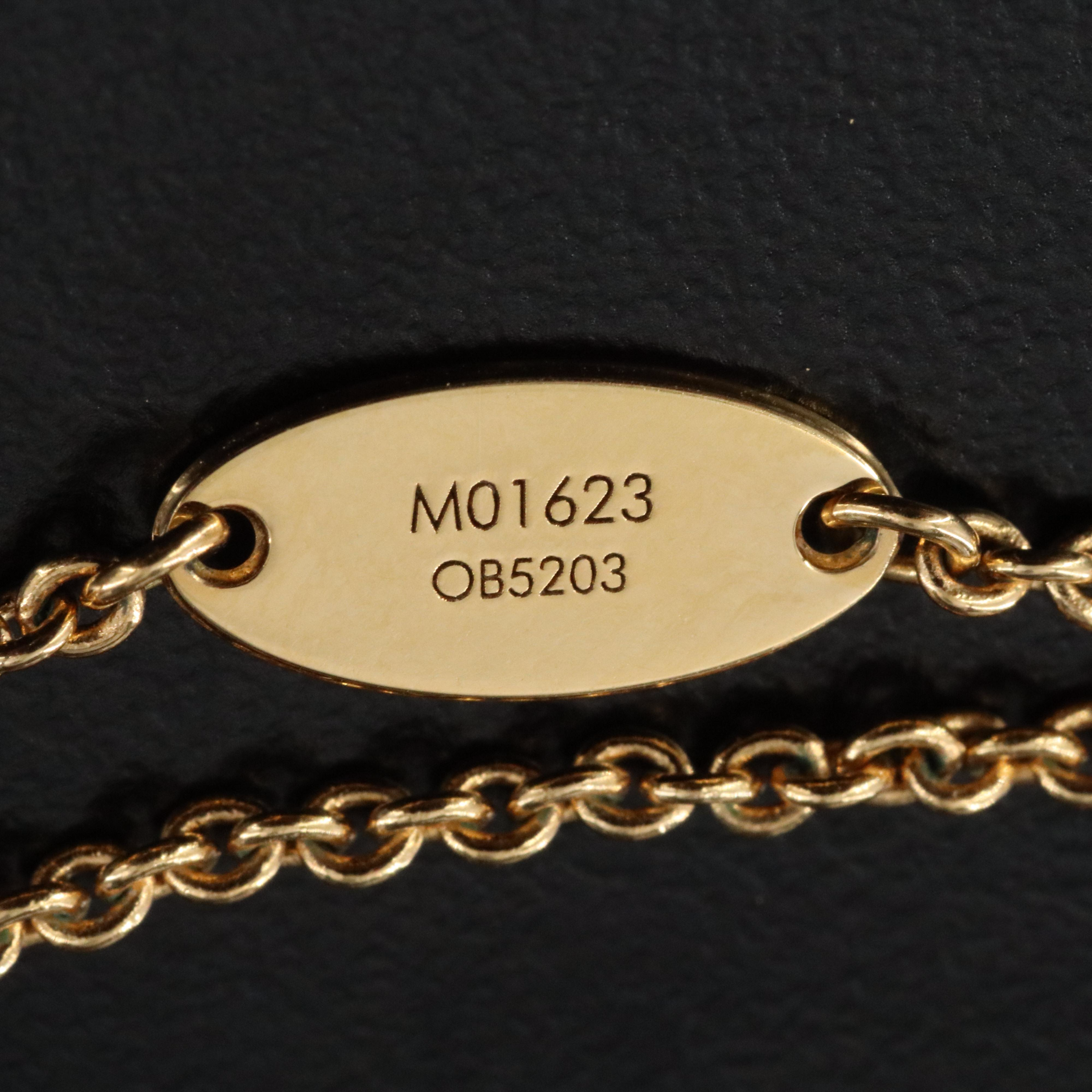 Louis Vuiitton LV Logo Faux Pearl Necklace