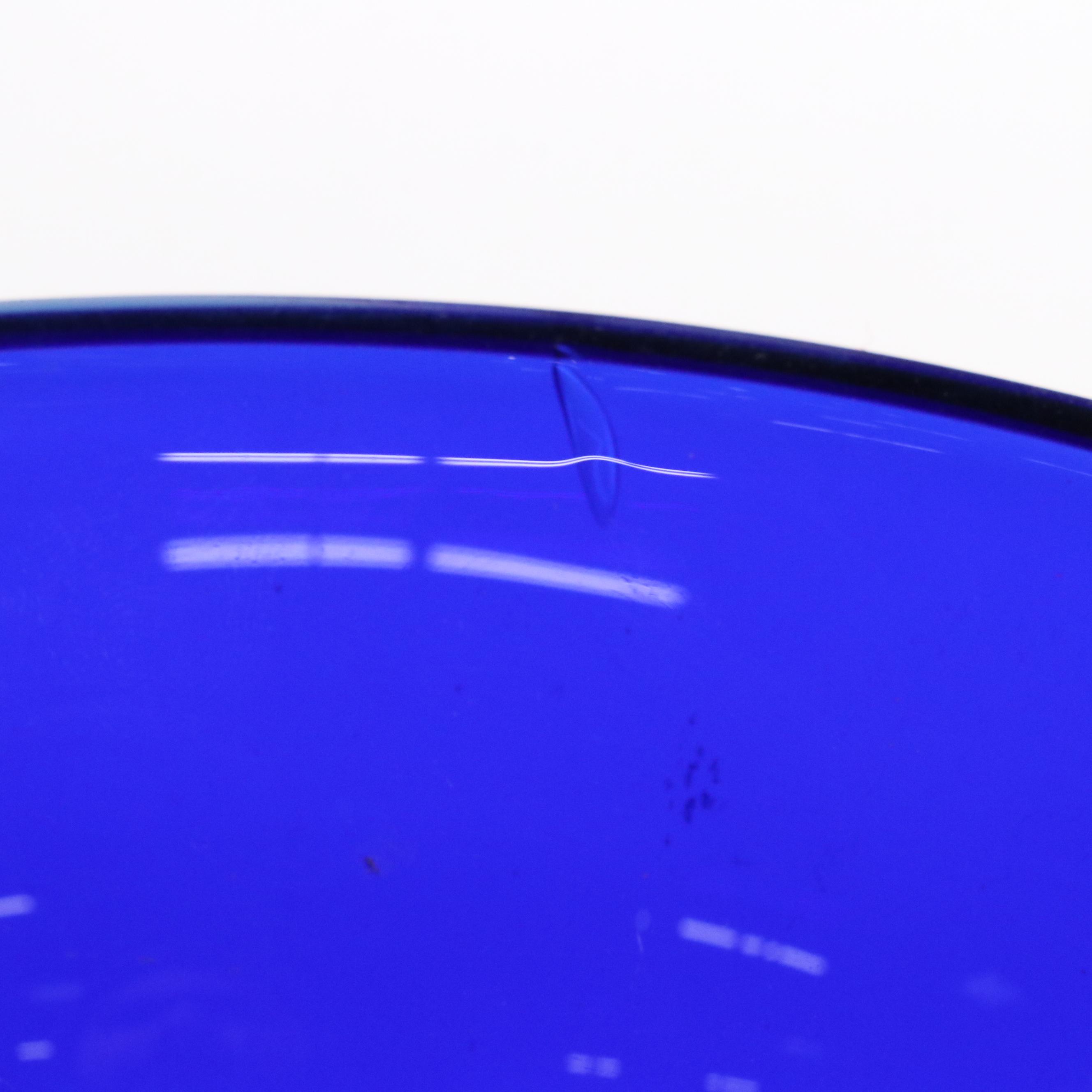 Cobalt Blue Glass Floor Vase