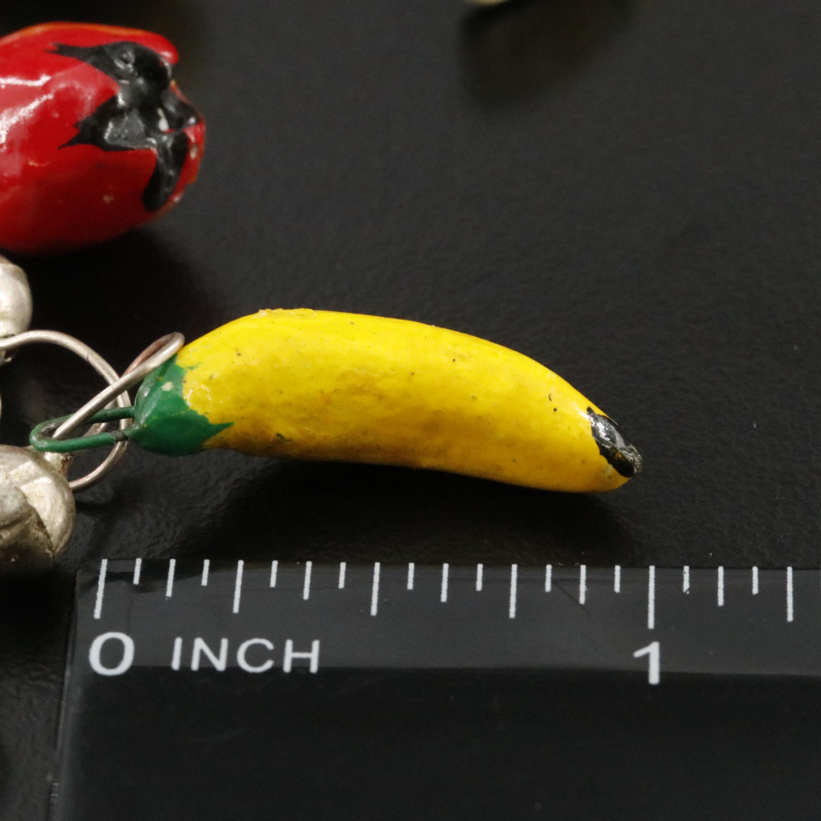 Paper Mache Fruit Necklace