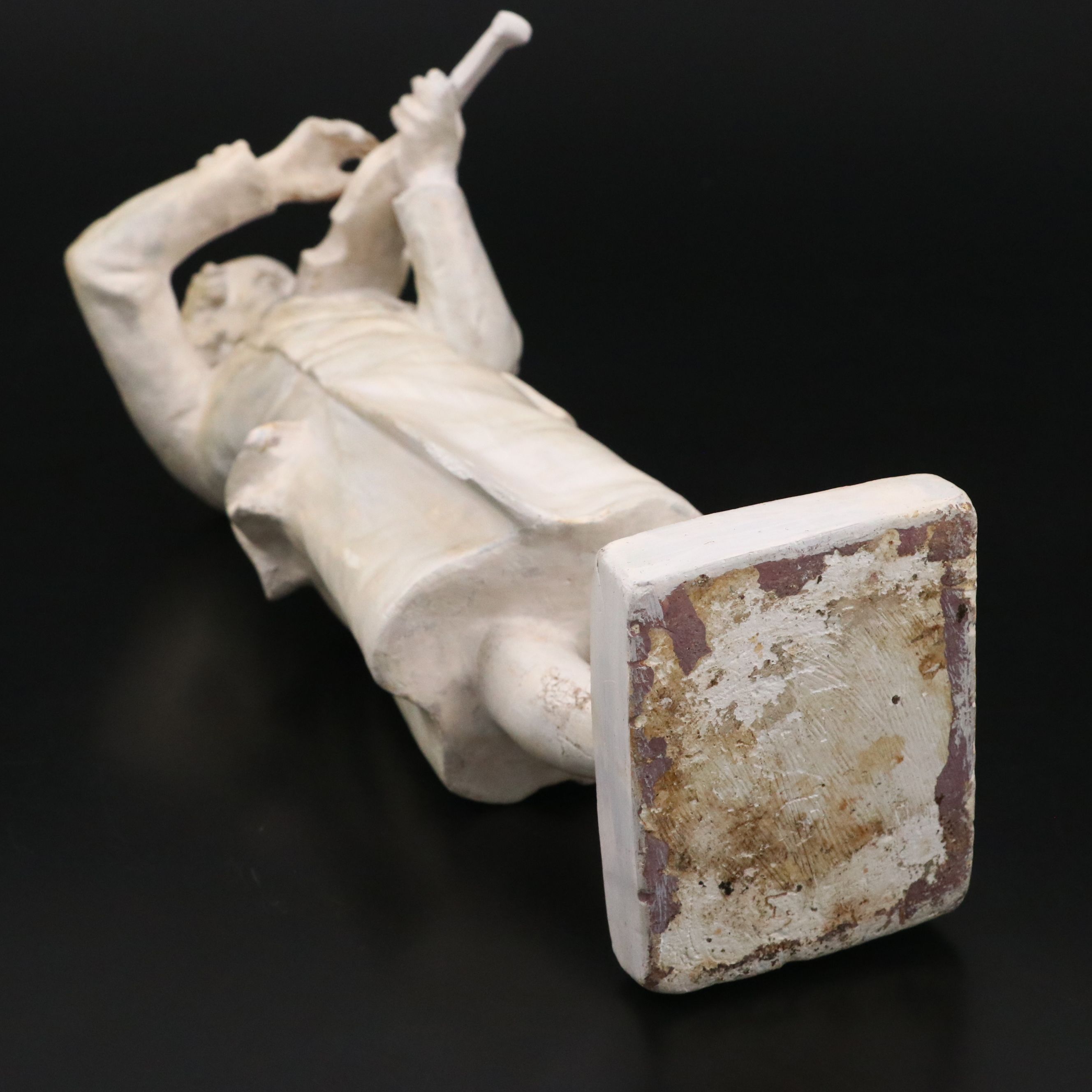 William Mercer Cast Plaster Violinist or Luthier Figurine, 19th Century