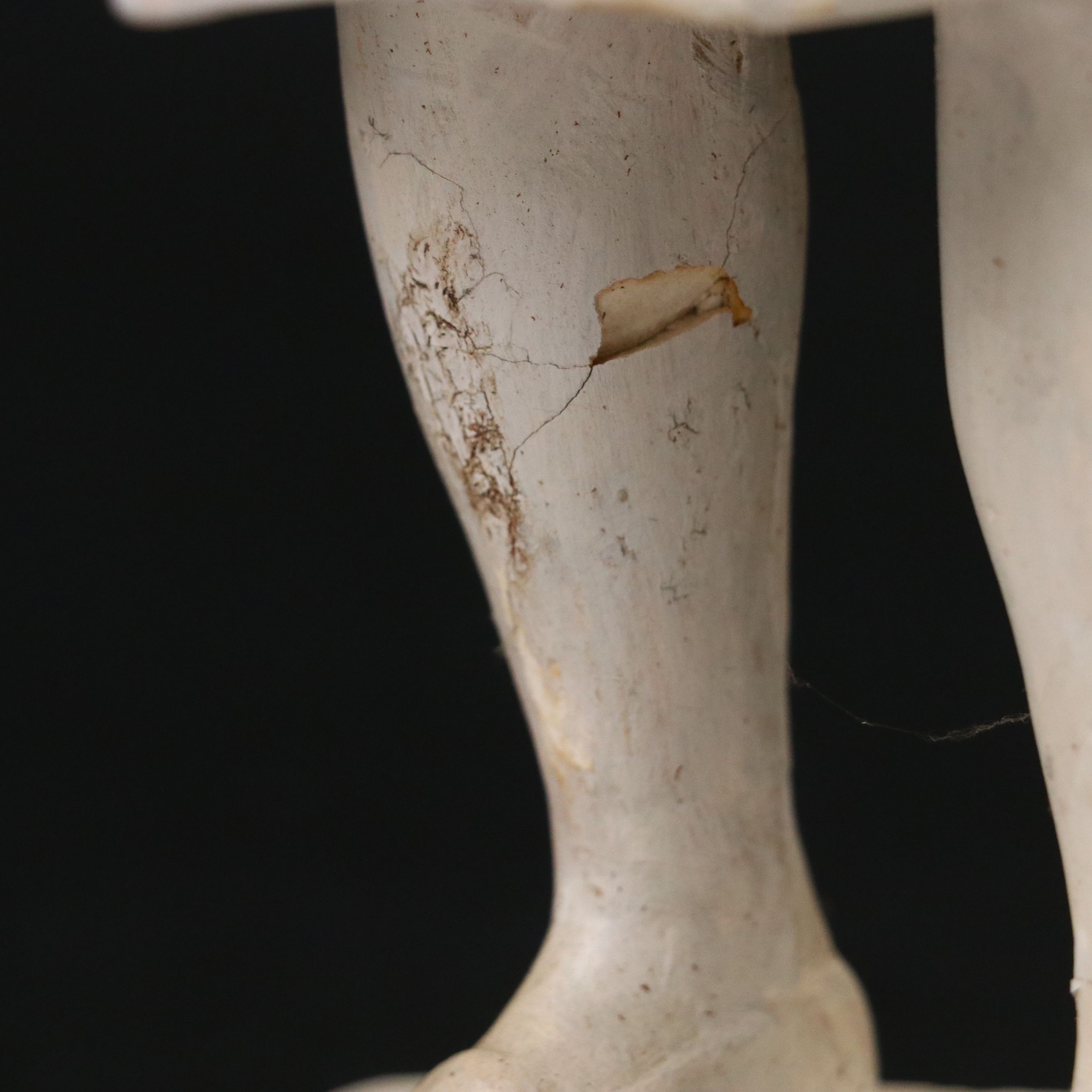 William Mercer Cast Plaster Violinist or Luthier Figurine, 19th Century