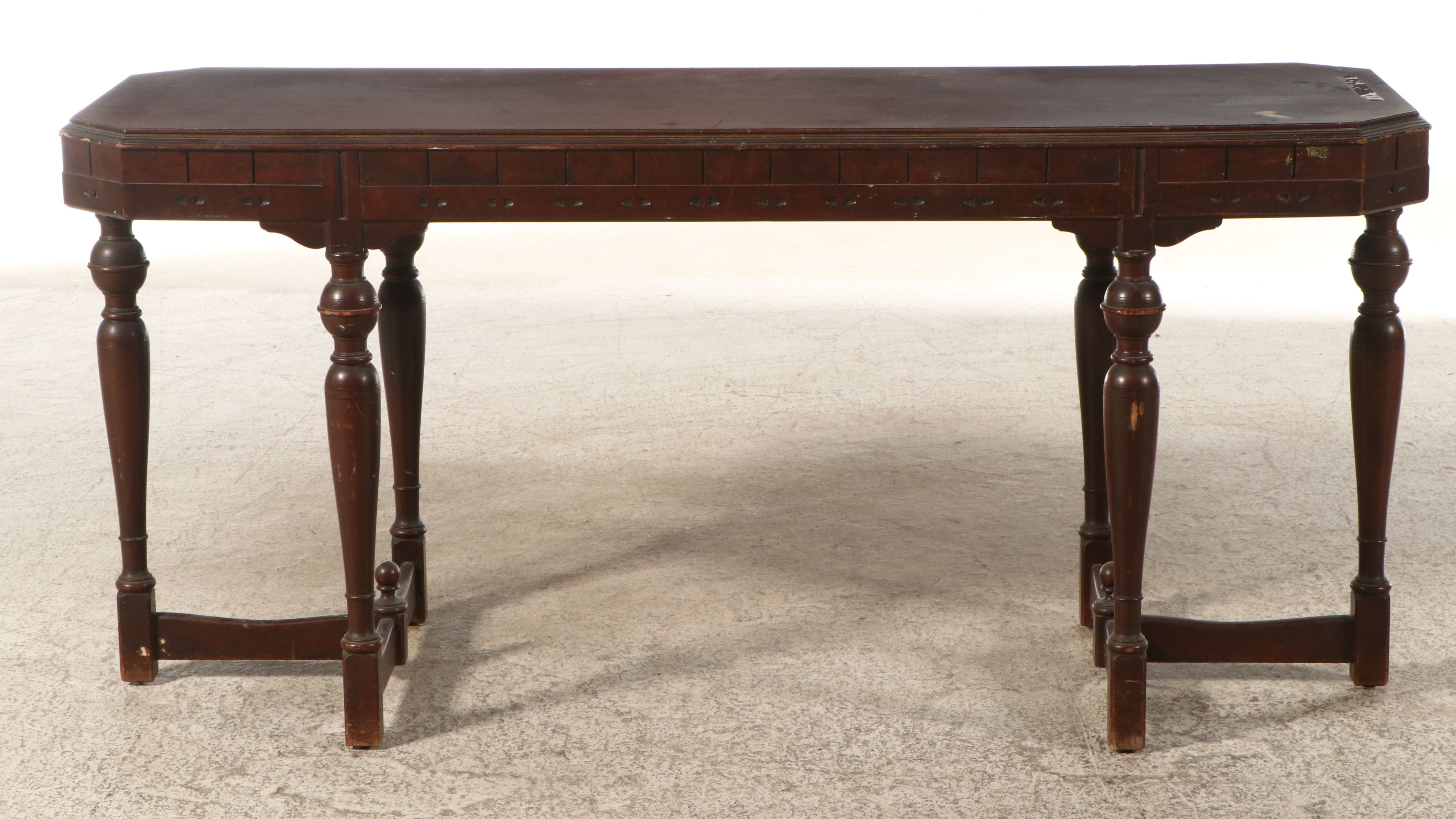 Jacobean Style Walnut Library Table, 1920s