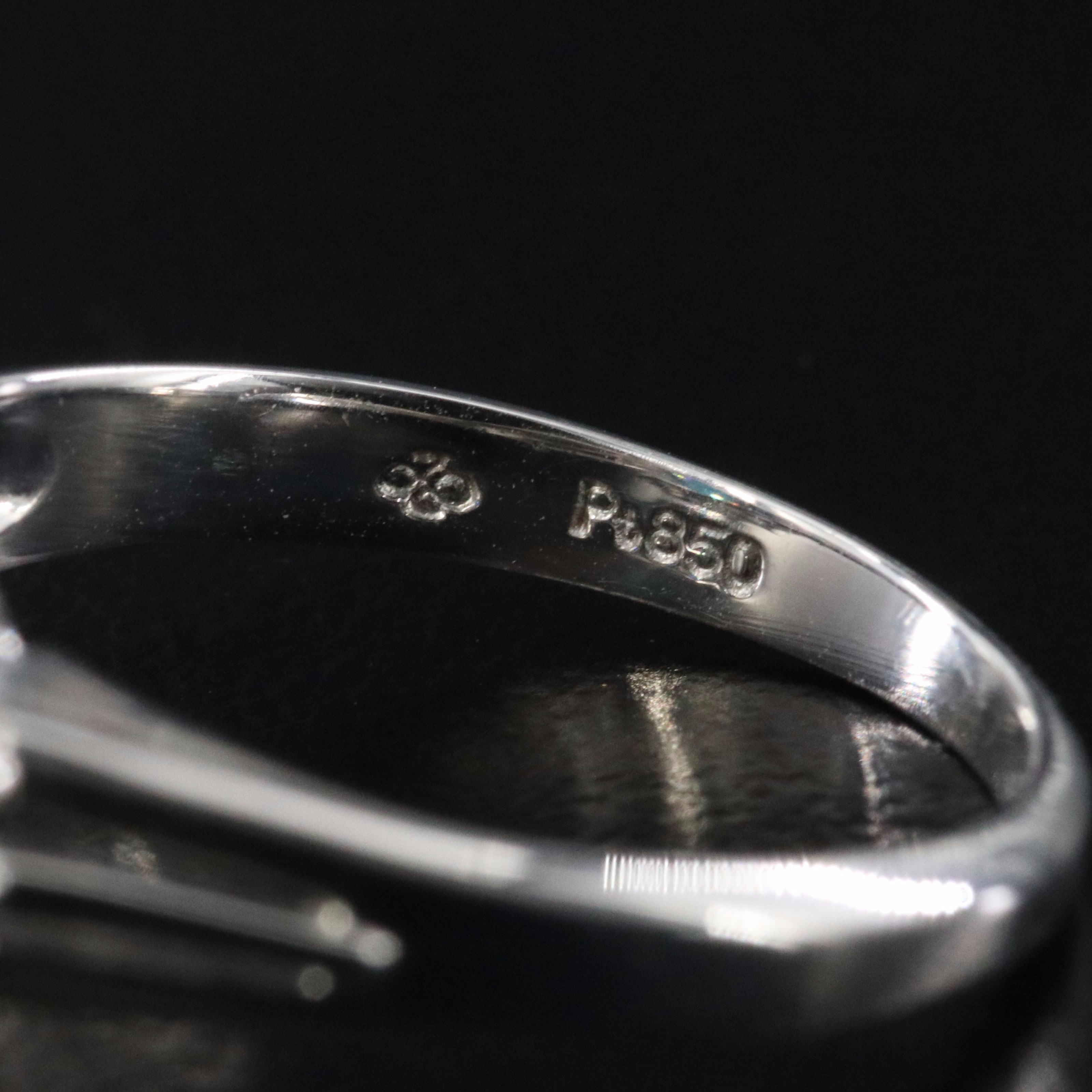 Platinum 1.55 CT Sapphire and 0.41 CTW Diamond Ring