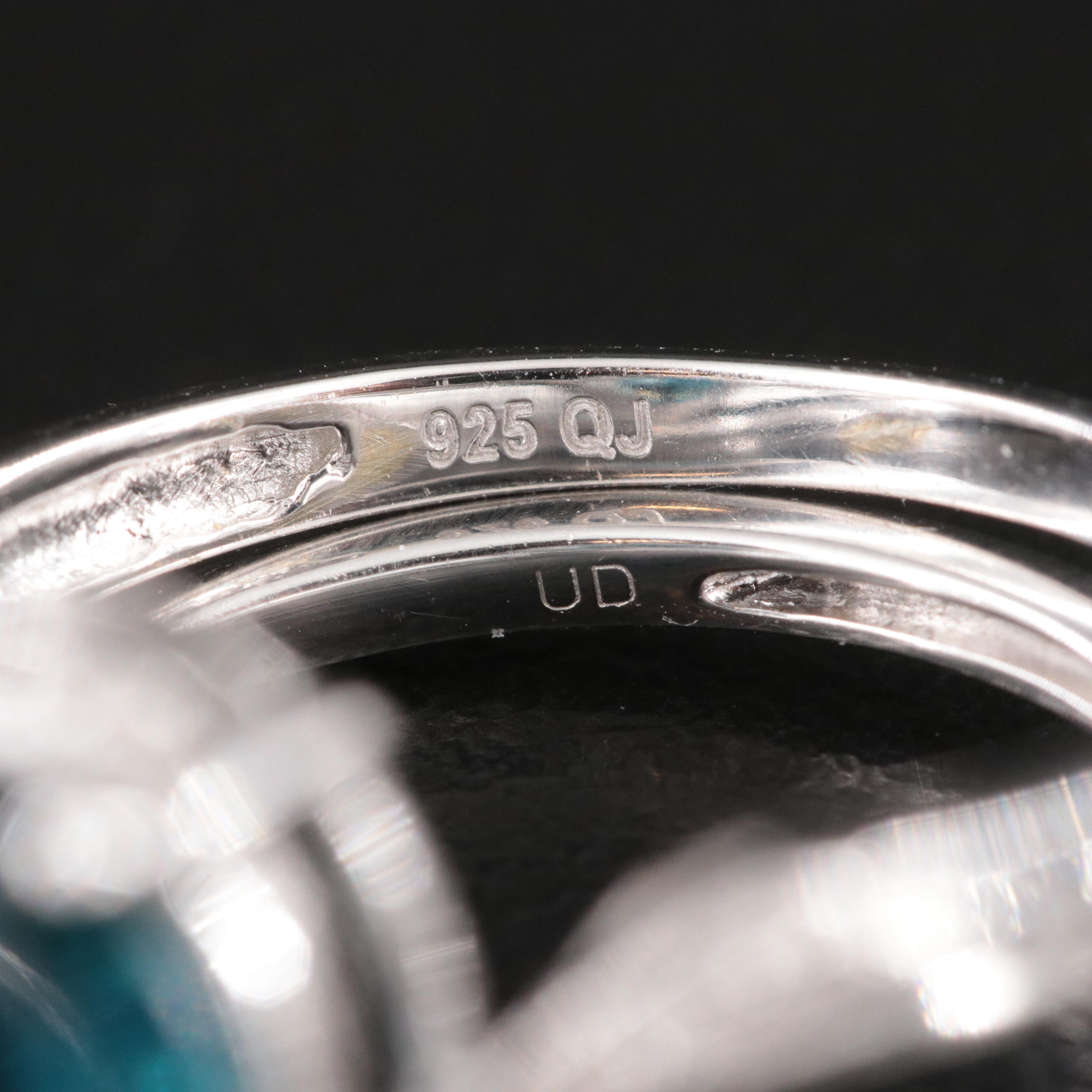 Sterling London Blue Topaz and Diamond Rings