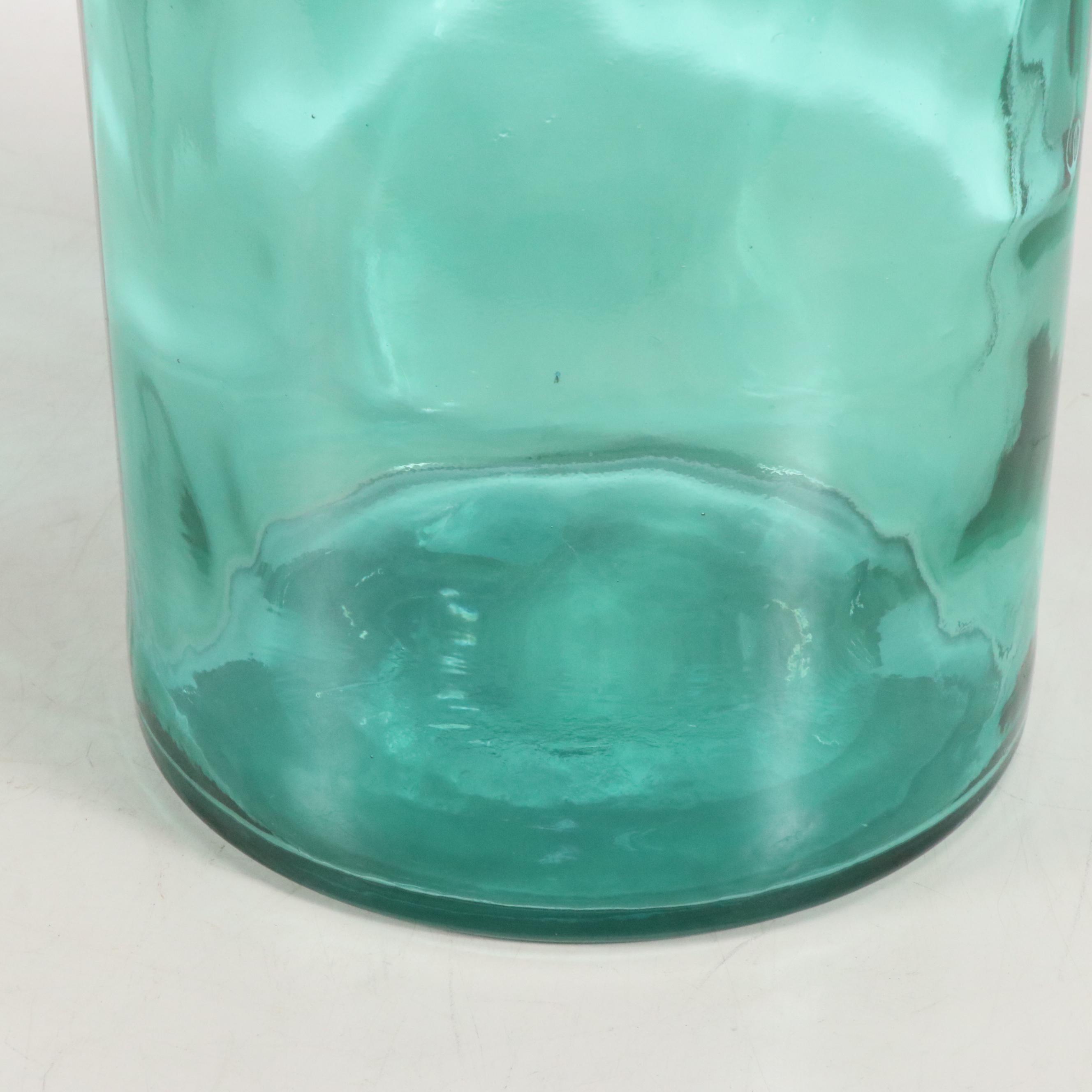 Blue Ombré Glass Floor Vase