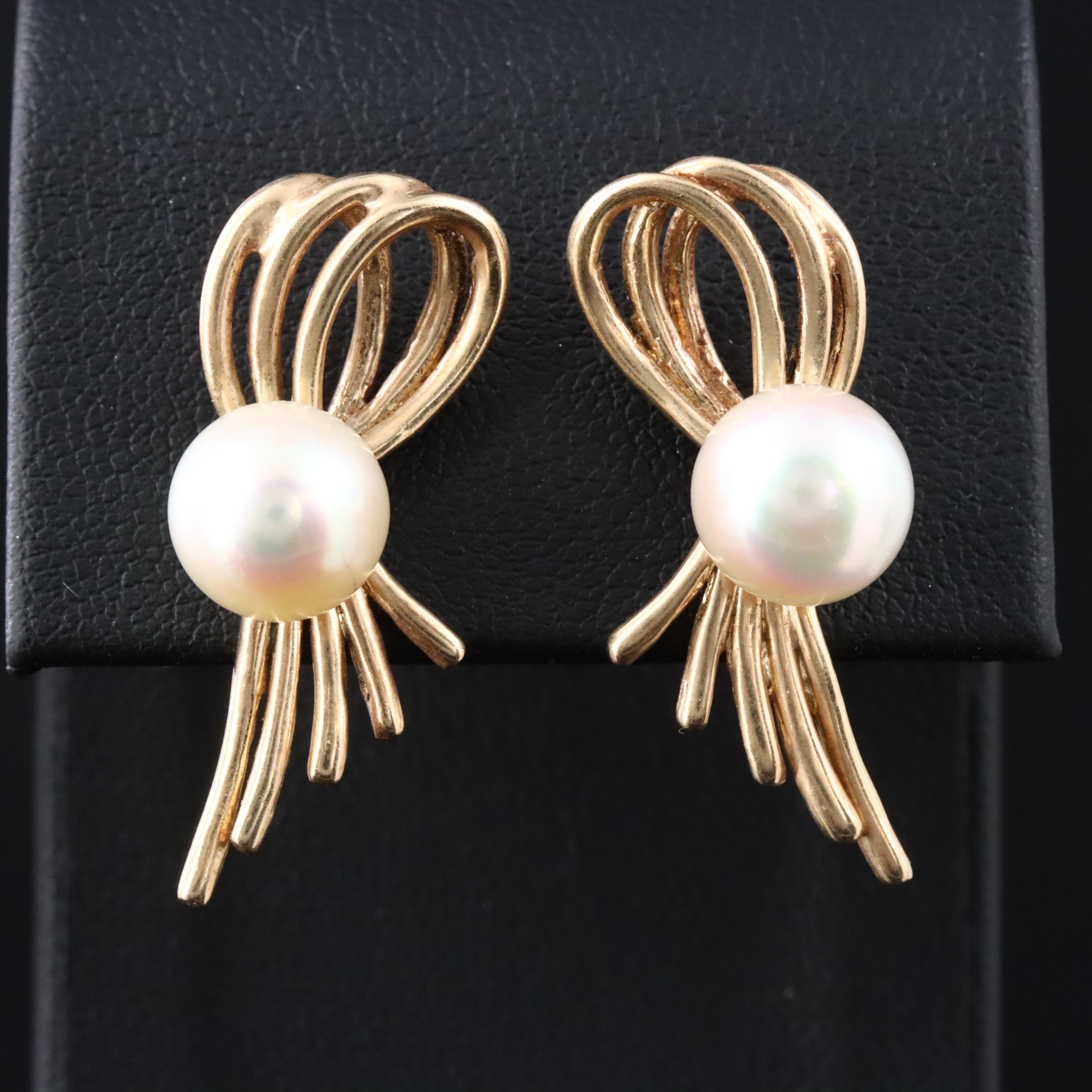 14K Pearl Earrings