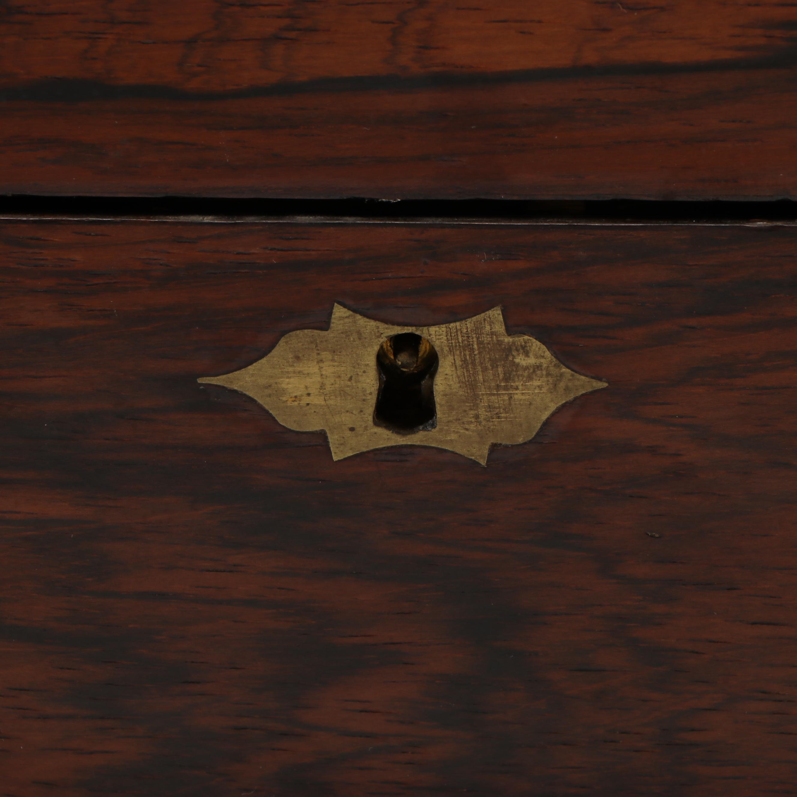 Wooden Lap Desk with Brass Finish Accents