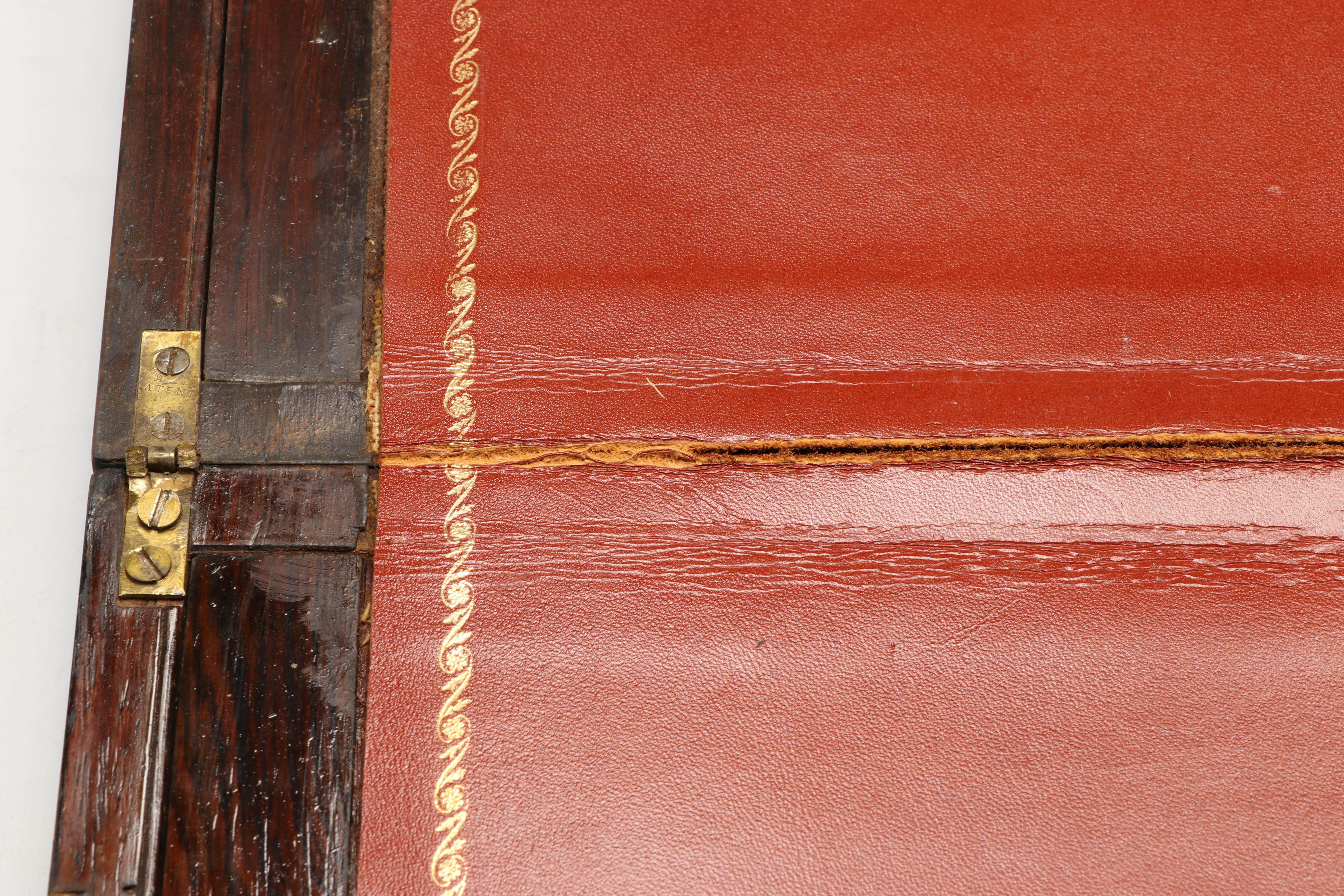 Wooden Lap Desk with Brass Finish Accents