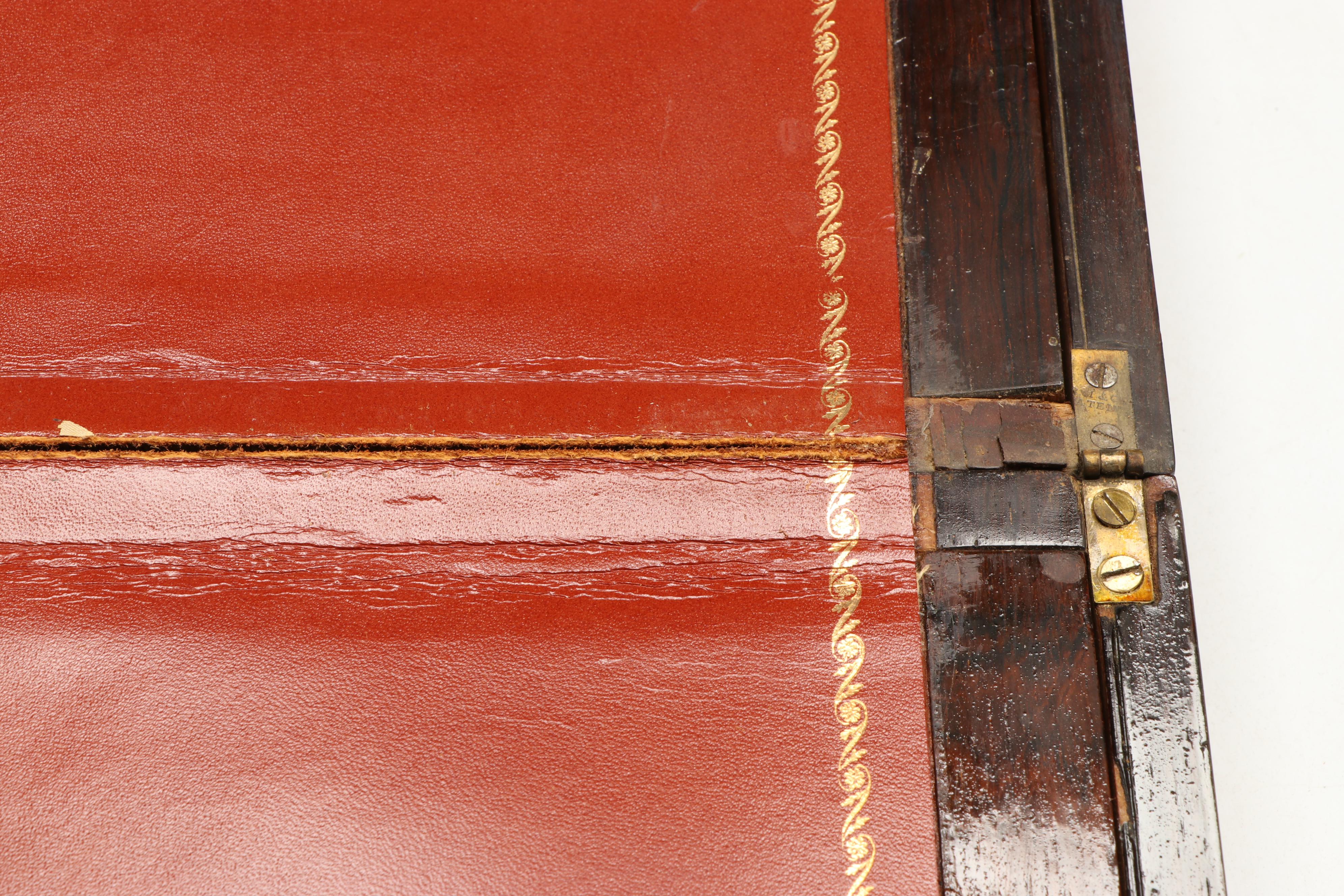 Wooden Lap Desk with Brass Finish Accents