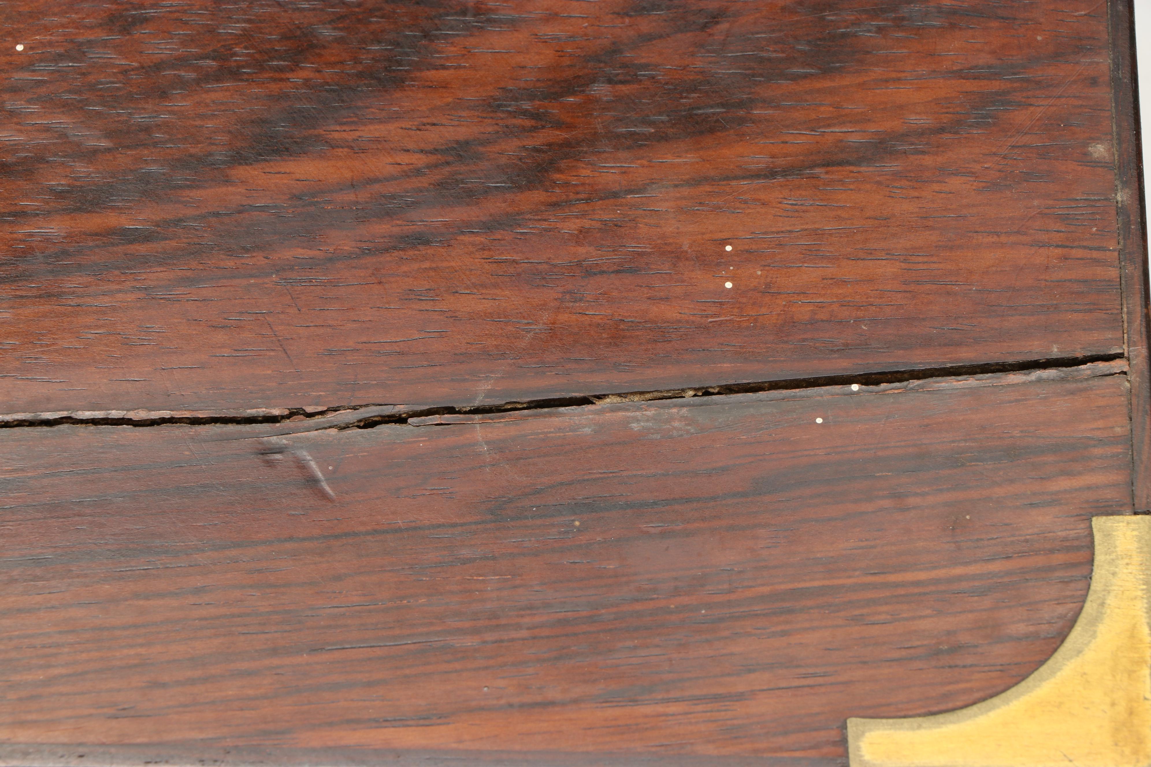 Wooden Lap Desk with Brass Finish Accents