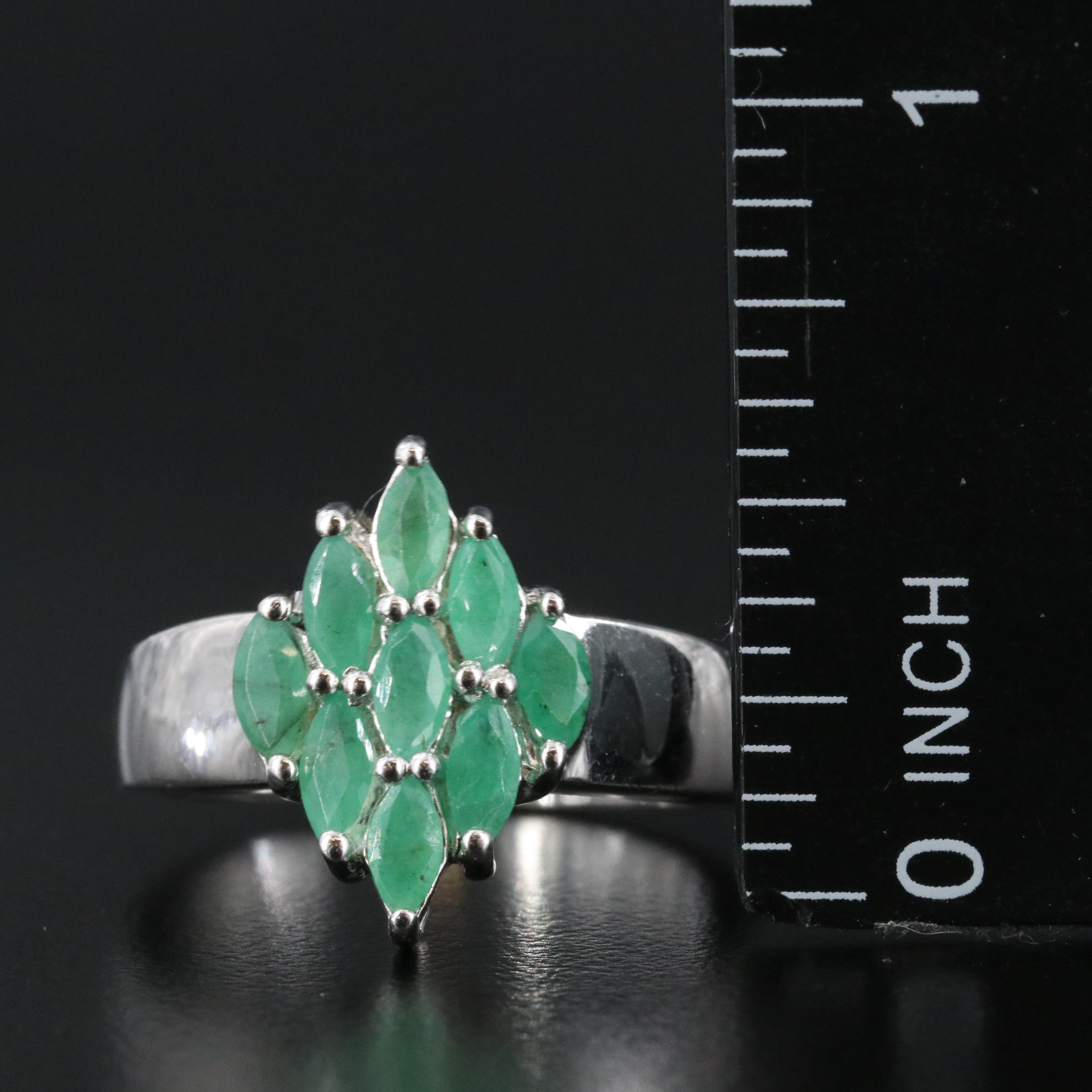 Sterling Rings Featuring Ruby, Emerald, and CZ