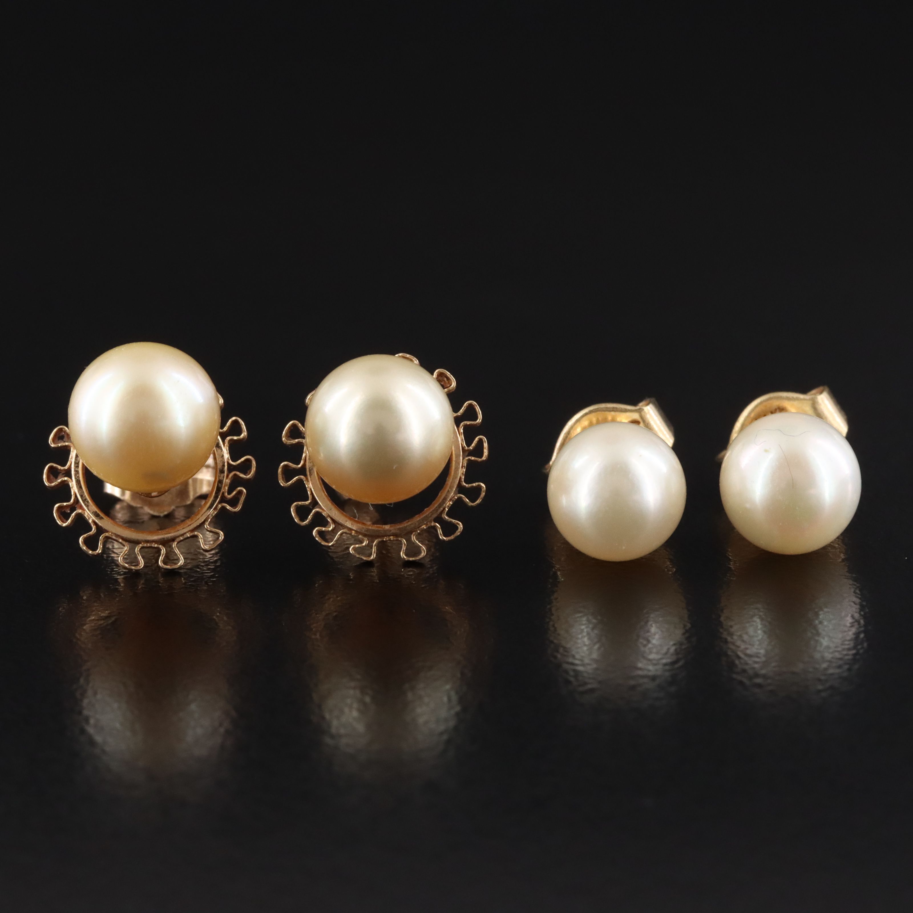 14K Pearl Earrings