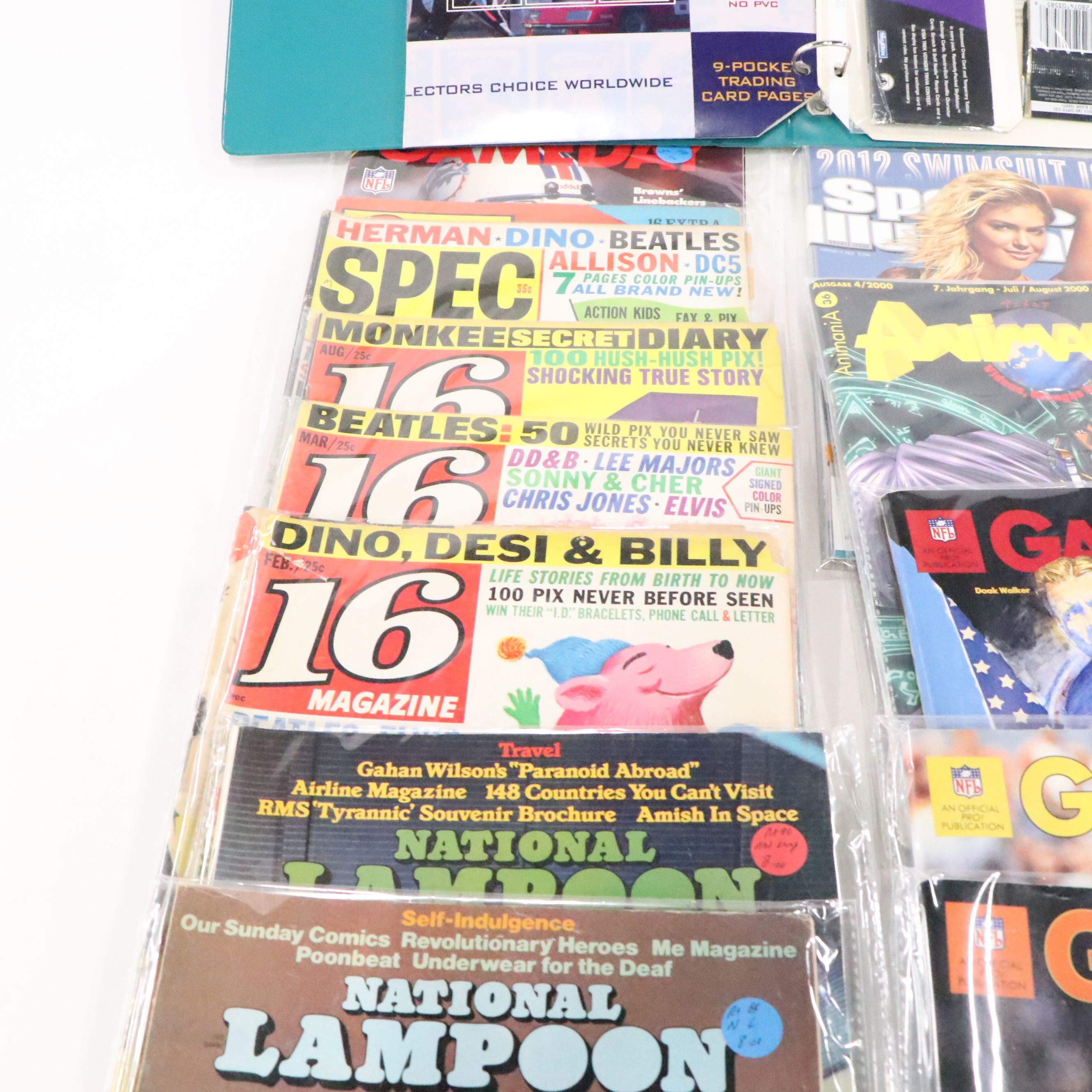 "National Lampoon" and Other Magazine Issues with Star Trek Trading Cards