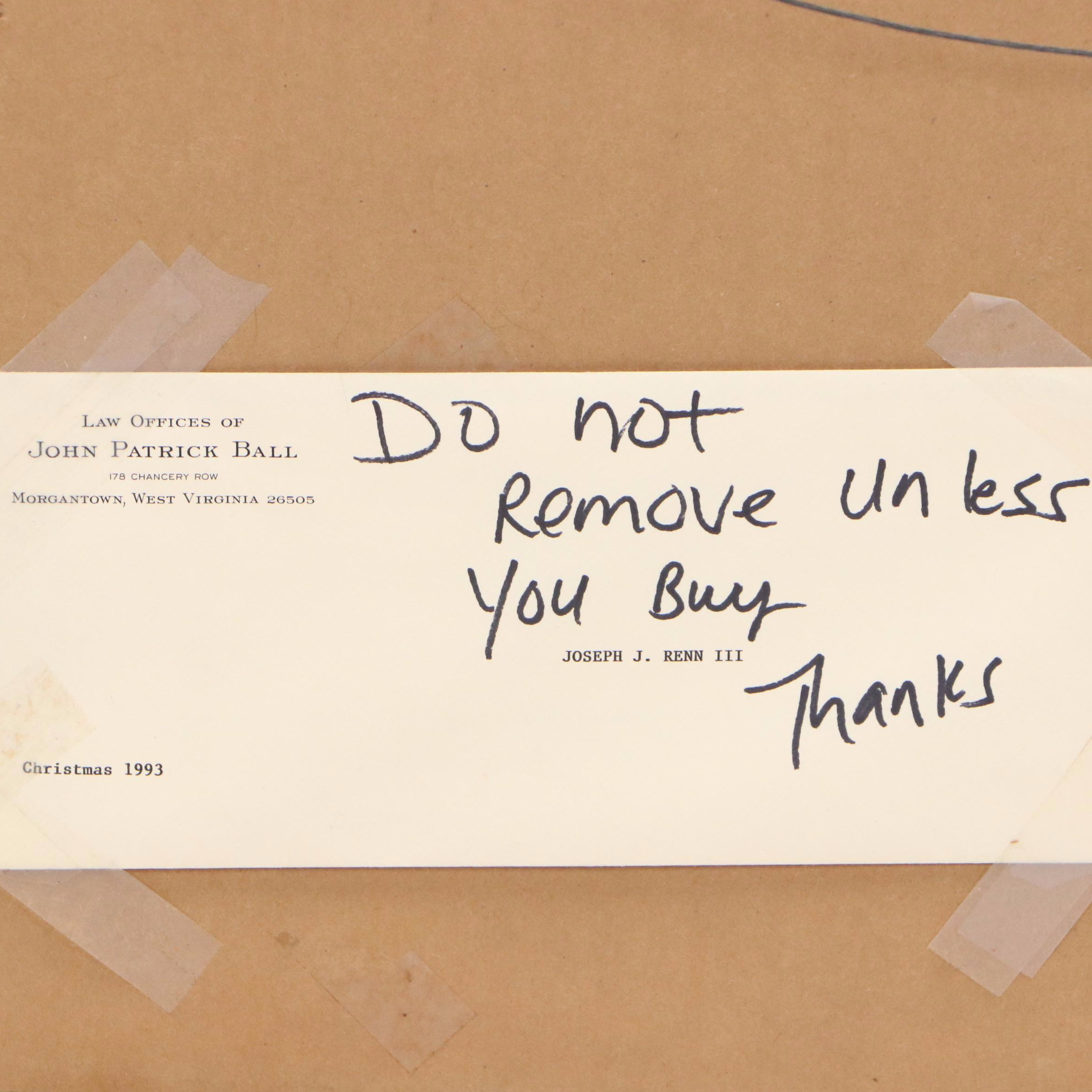 John Patrick Ball Chromogenic Photograph "Gettysburg Civil War Cannon," 1951